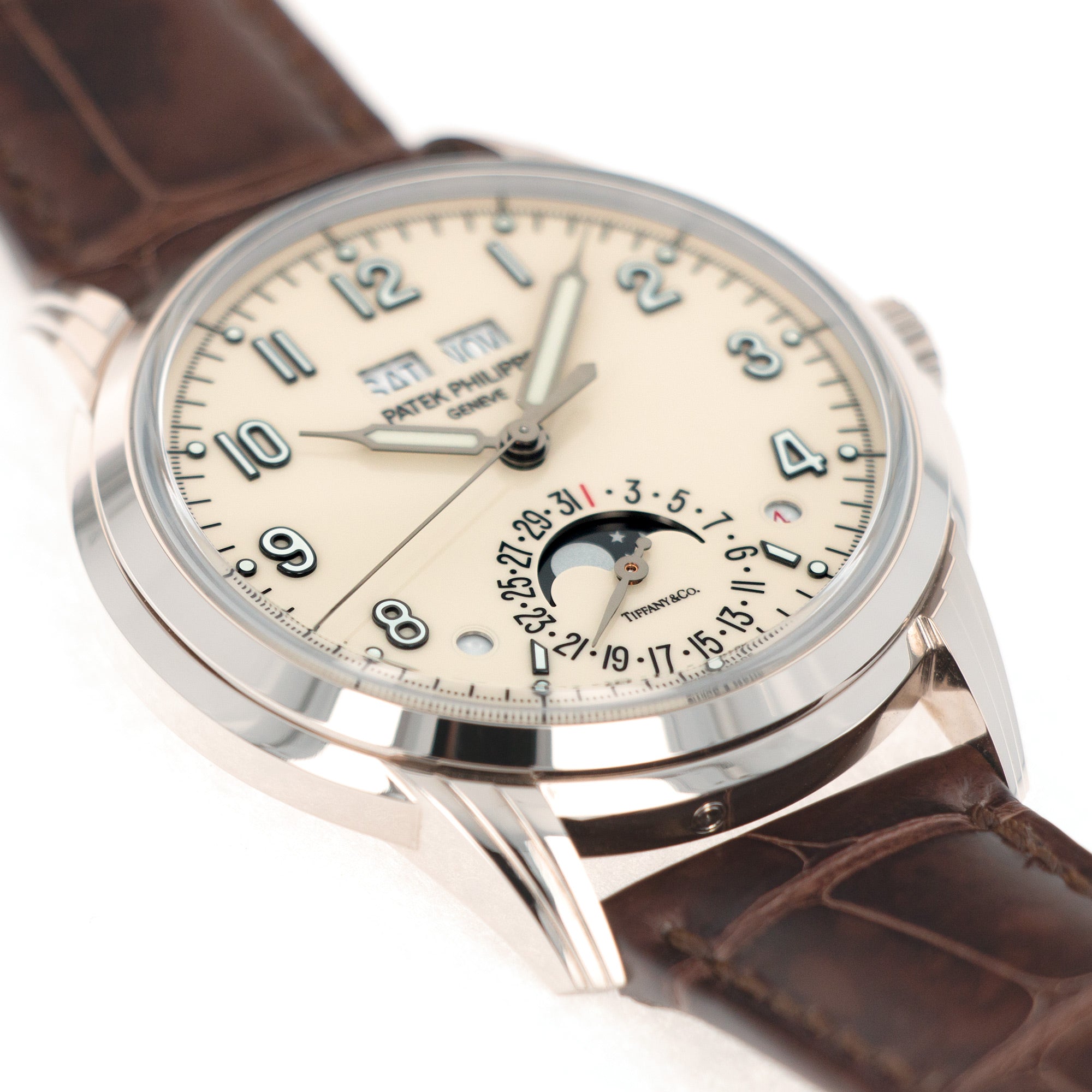 Patek Philippe - Patek Philippe White Gold Perpetual Calendar Watch Ref. 5320 retailed by Tiffany & Co. - The Keystone Watches