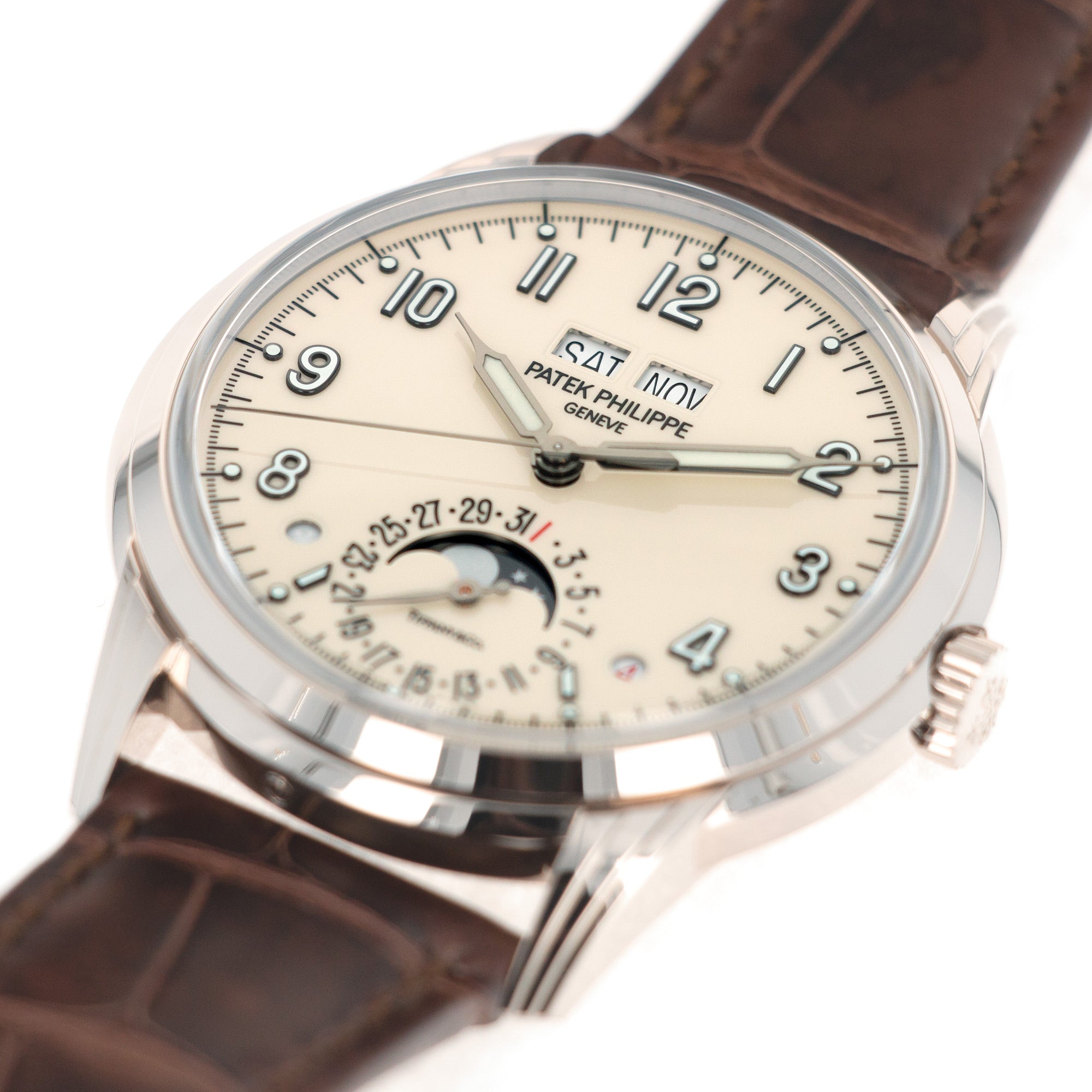 Patek Philippe - Patek Philippe White Gold Perpetual Calendar Watch Ref. 5320 retailed by Tiffany & Co. - The Keystone Watches