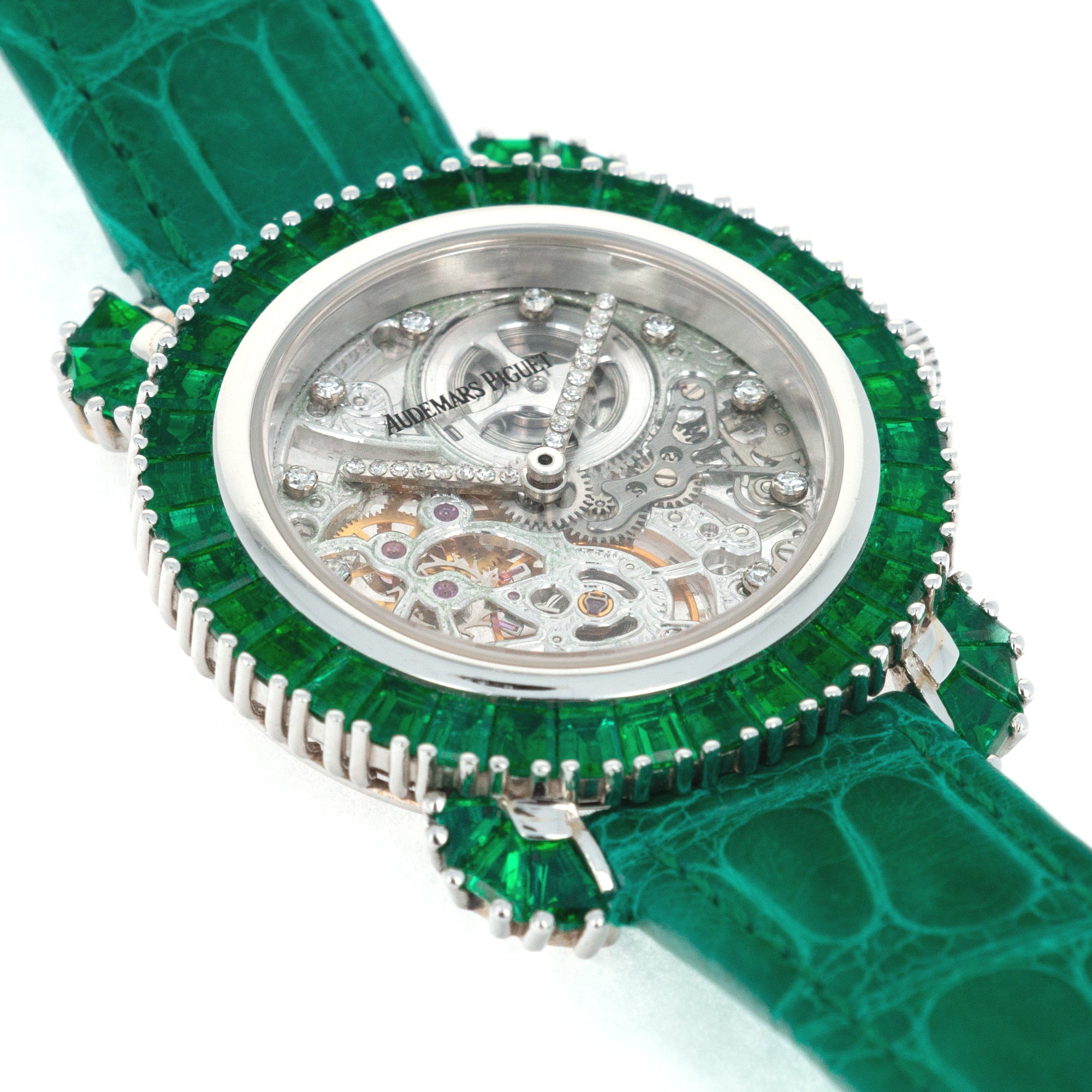 Audemars Piguet - Audemars Piguet Skeletonized Emerald Diamond Watch, Piece Unique - The Keystone Watches