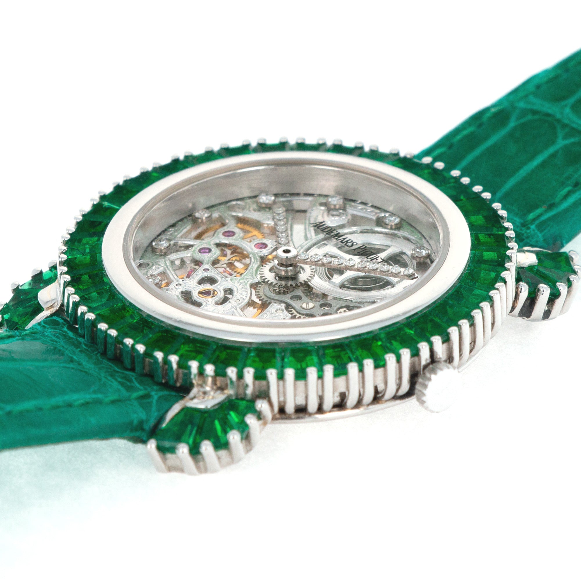 Audemars Piguet - Audemars Piguet Skeletonized Emerald Diamond Watch, Piece Unique - The Keystone Watches