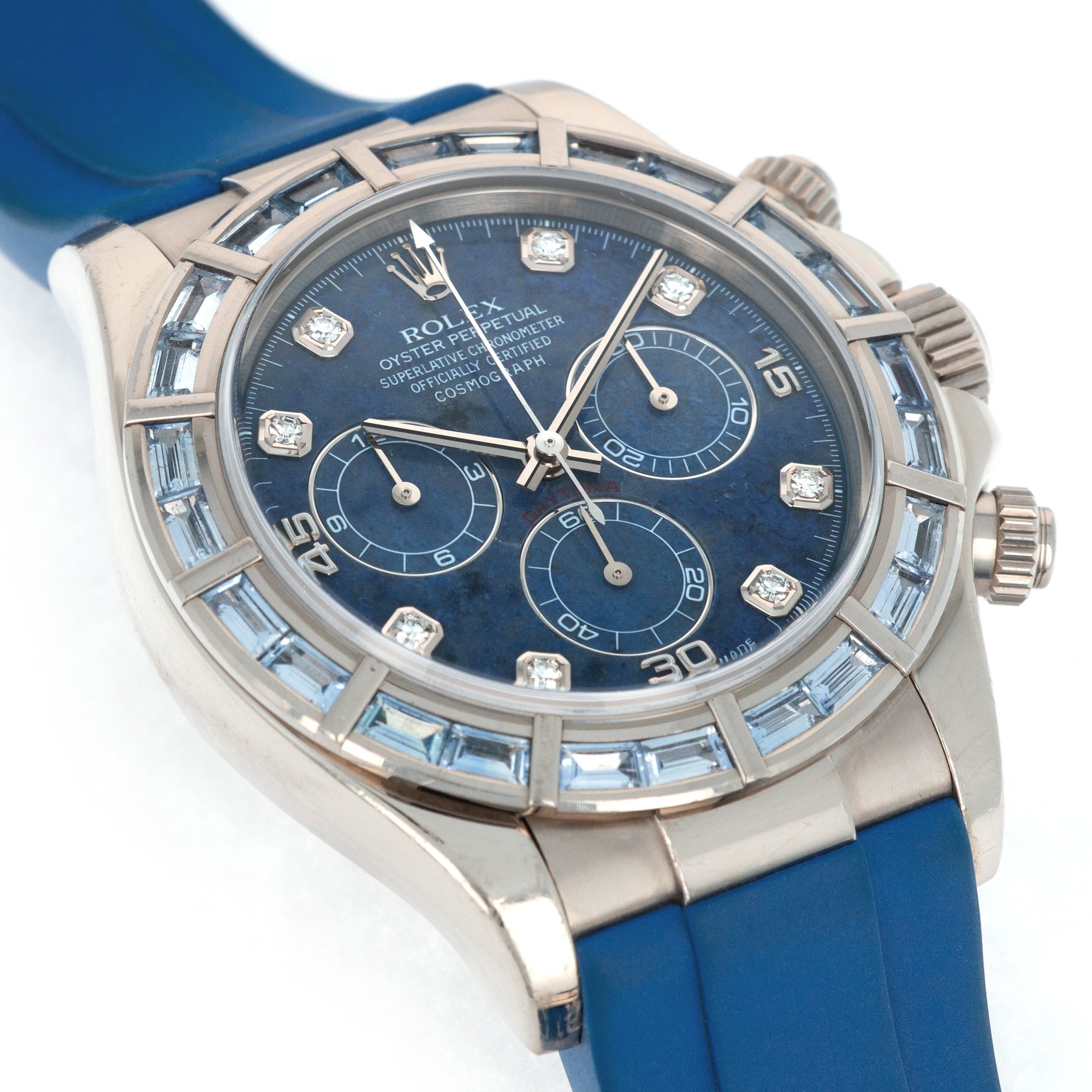 Rolex - Rolex White Gold Cosmograph Daytona Sapphire Diamond Watch Ref. 116589 - The Keystone Watches