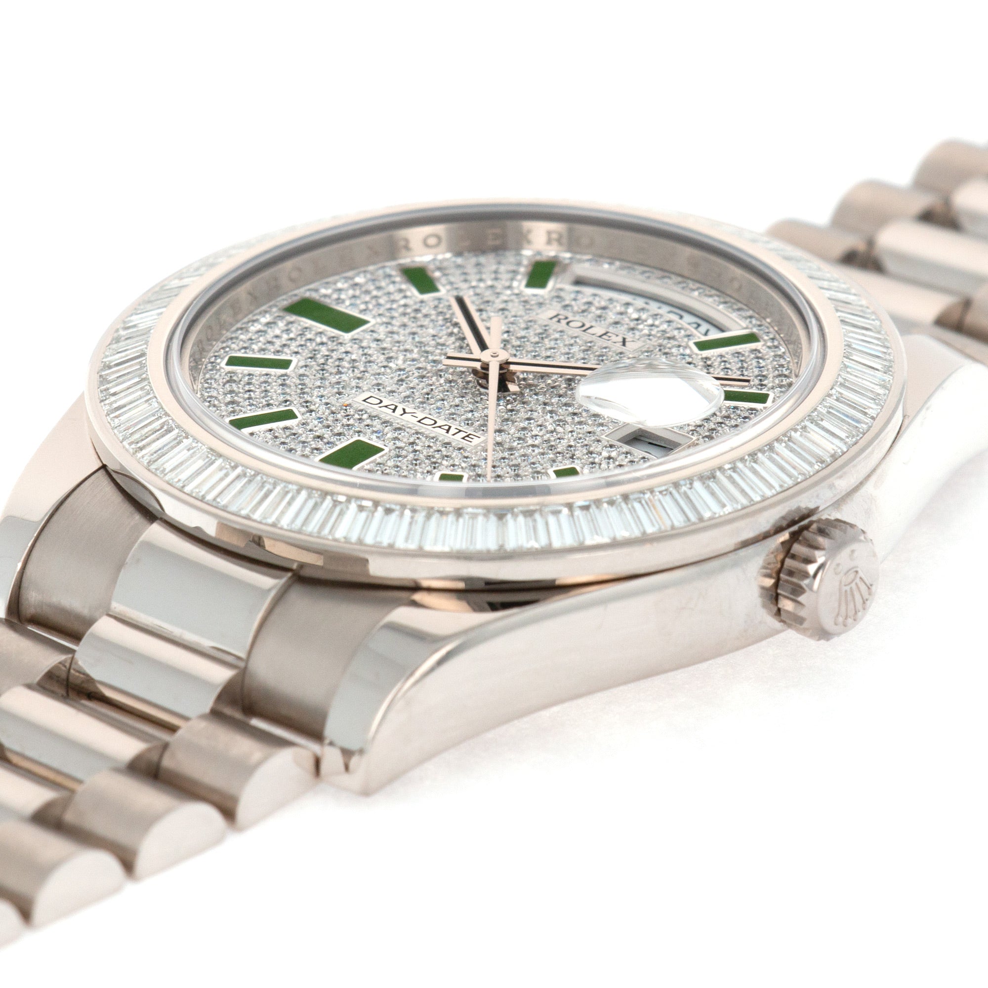 Rolex - Rolex White Gold Day-Date Baguette Diamond Watch Ref. 218399 - The Keystone Watches