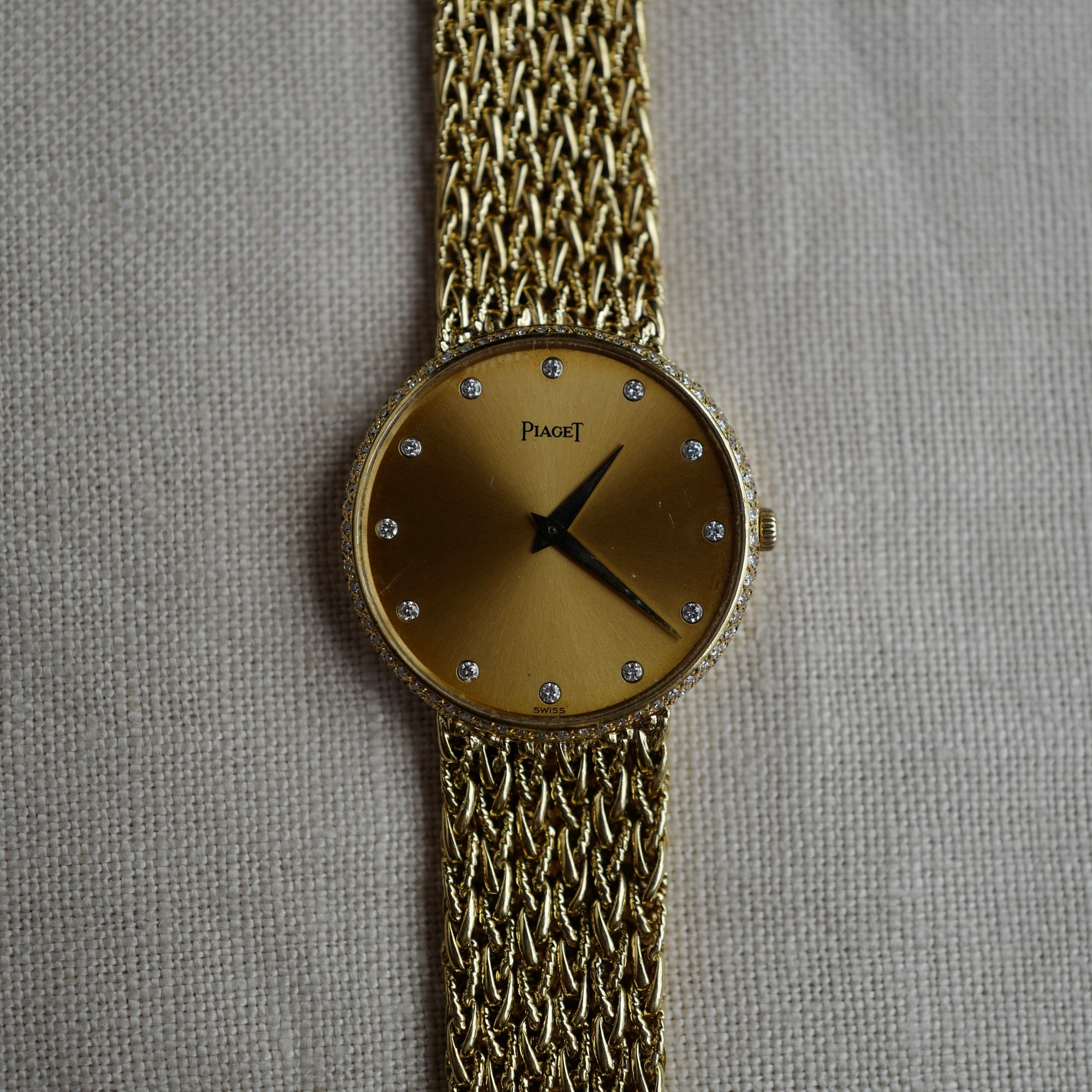 Piaget - Piaget Yellow Gold Bracelet Watch with Diamond Markers - The Keystone Watches