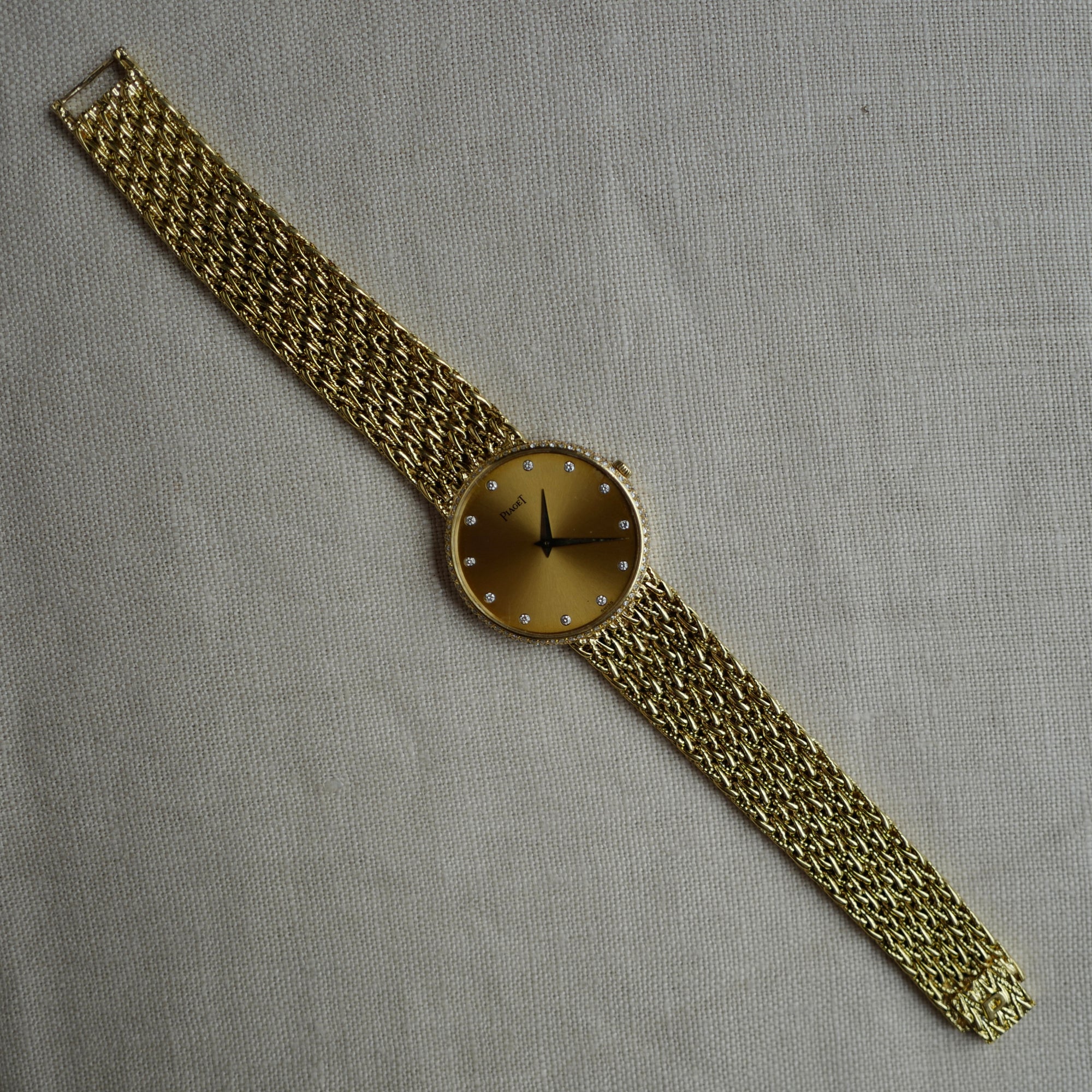 Piaget - Piaget Yellow Gold Bracelet Watch with Diamond Markers - The Keystone Watches