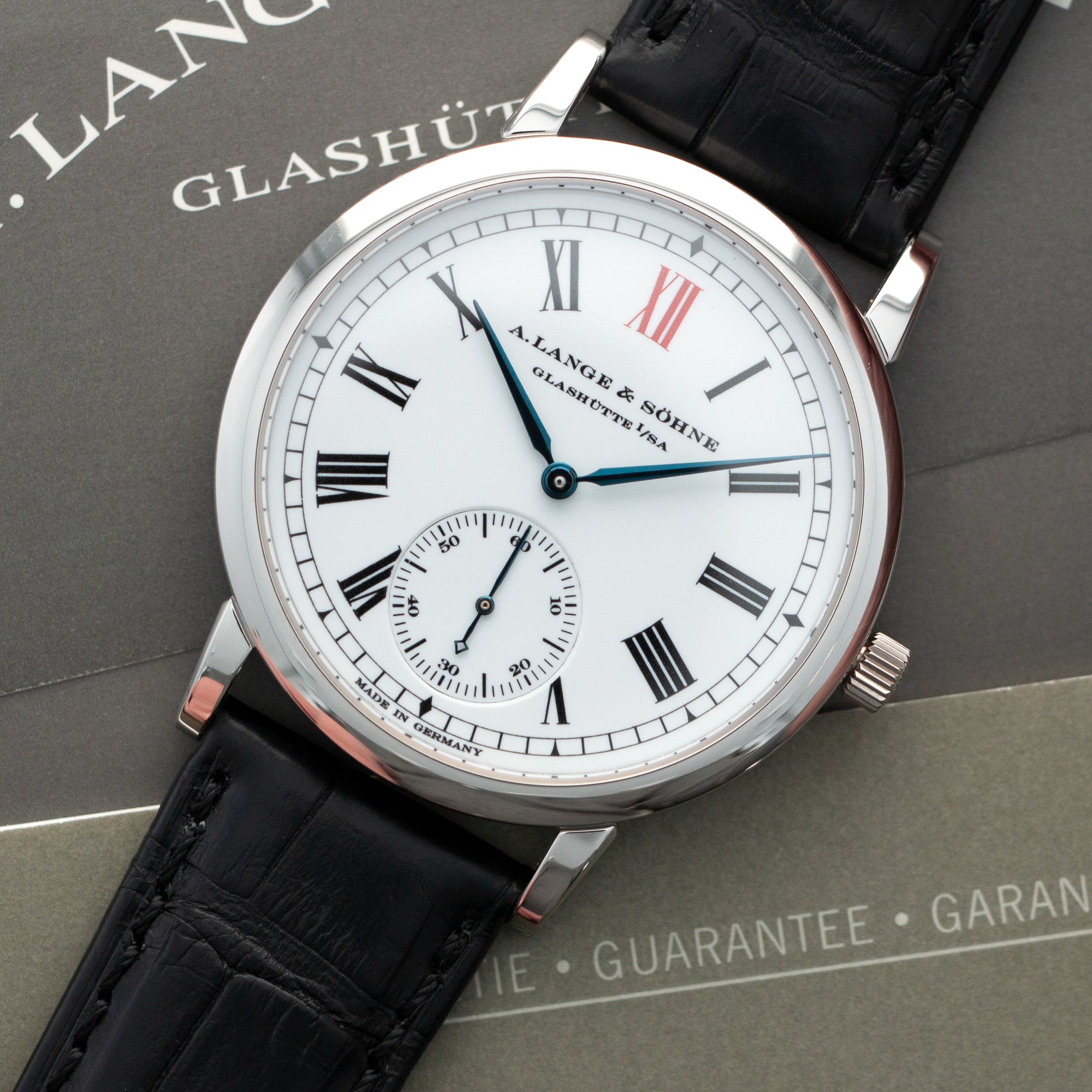 A. Lange & Sohne - A. Lange & Sohne Platinum Langematik Jubilee Anniversary Enamel Watch Ref. 302.025 - The Keystone Watches