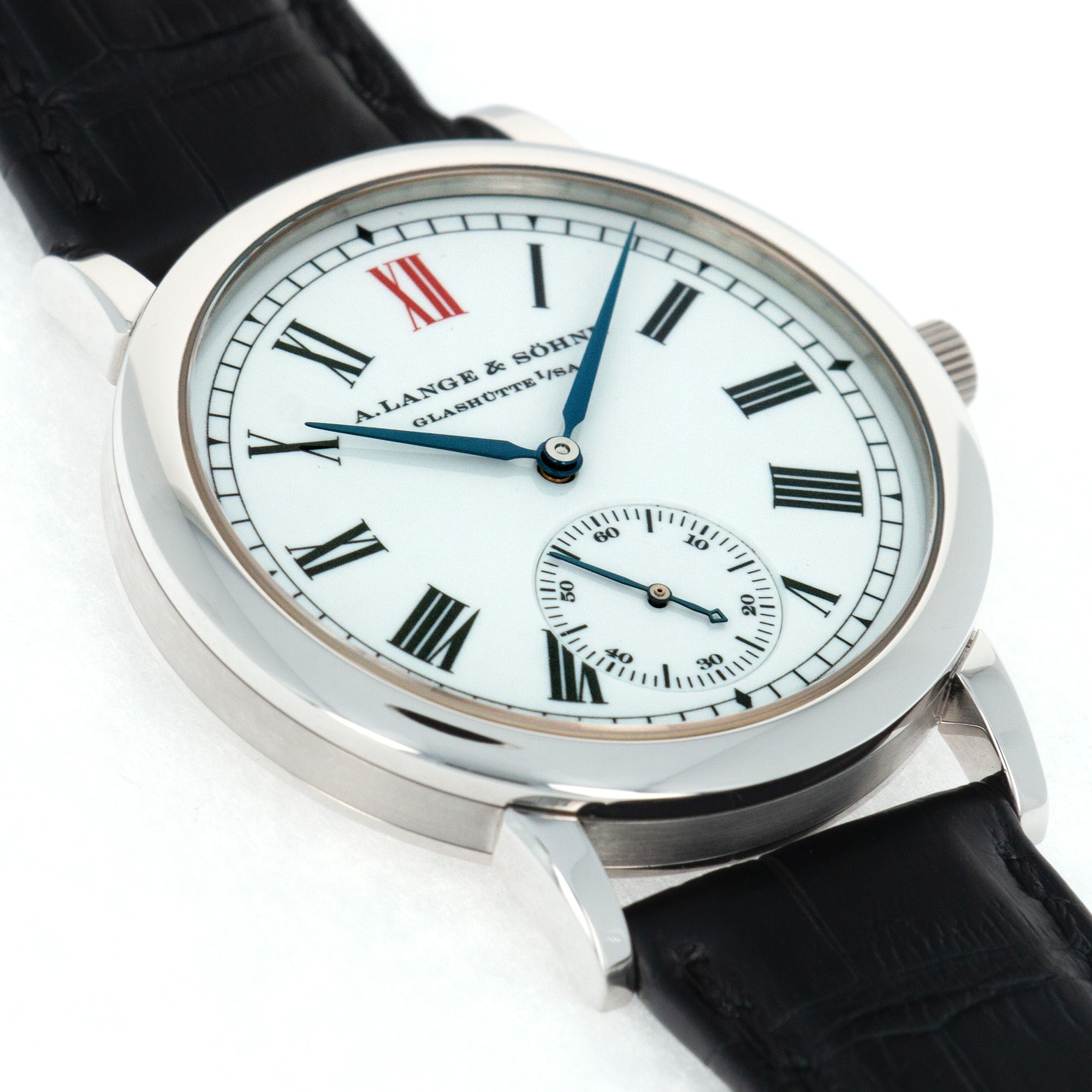 A. Lange &amp; Sohne - A. Lange &amp; Sohne Platinum Langematik Jubilee Anniversary Enamel Watch Ref. 302.025 - The Keystone Watches