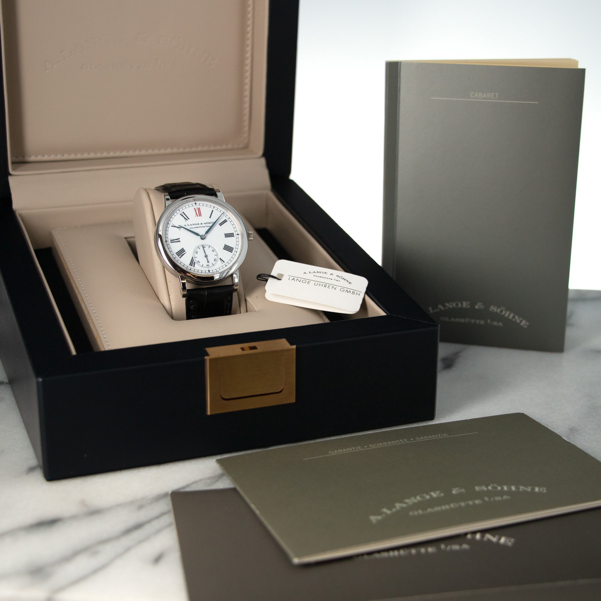 A. Lange & Sohne - A. Lange & Sohne Platinum Langematik Jubilee Anniversary Enamel Watch Ref. 302.025 - The Keystone Watches