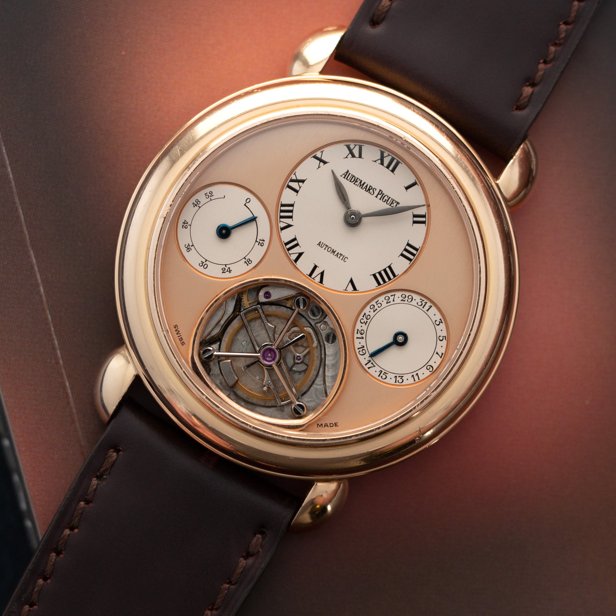 Audemars Piguet - Audemars Piguet Rose Gold Tourbillon Watch - The Keystone Watches