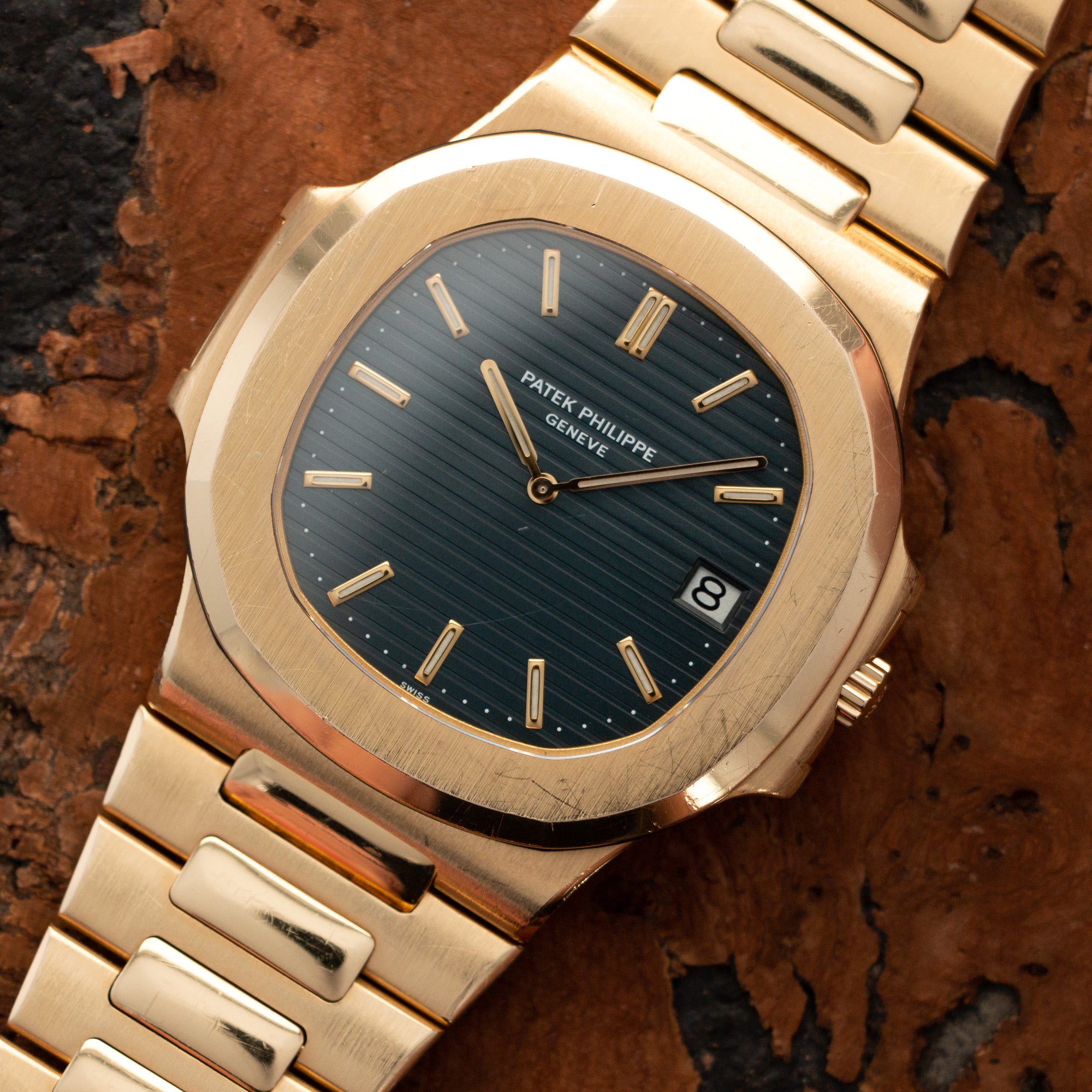 Patek Philippe - Patek Philippe Yellow Gold Jumbo Nautilus Watch Ref. 3700 with Archive Paper - The Keystone Watches