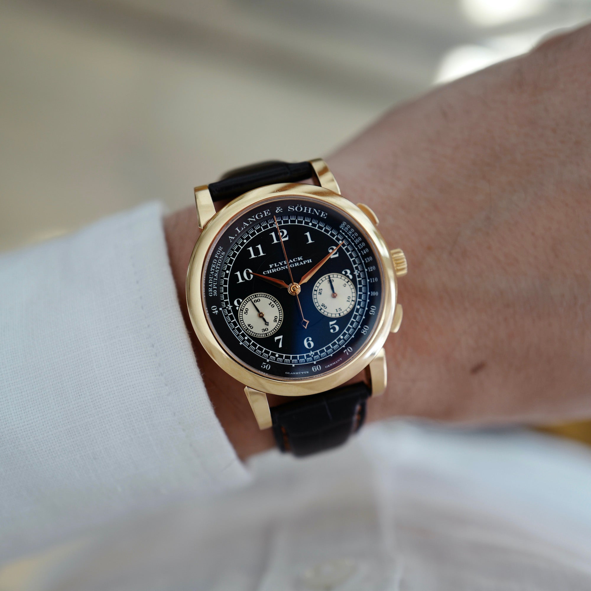 A. Lange & Sohne - A. Lange & Sohne Rose Gold 1815 Flyback Chronograph Watch - The Keystone Watches