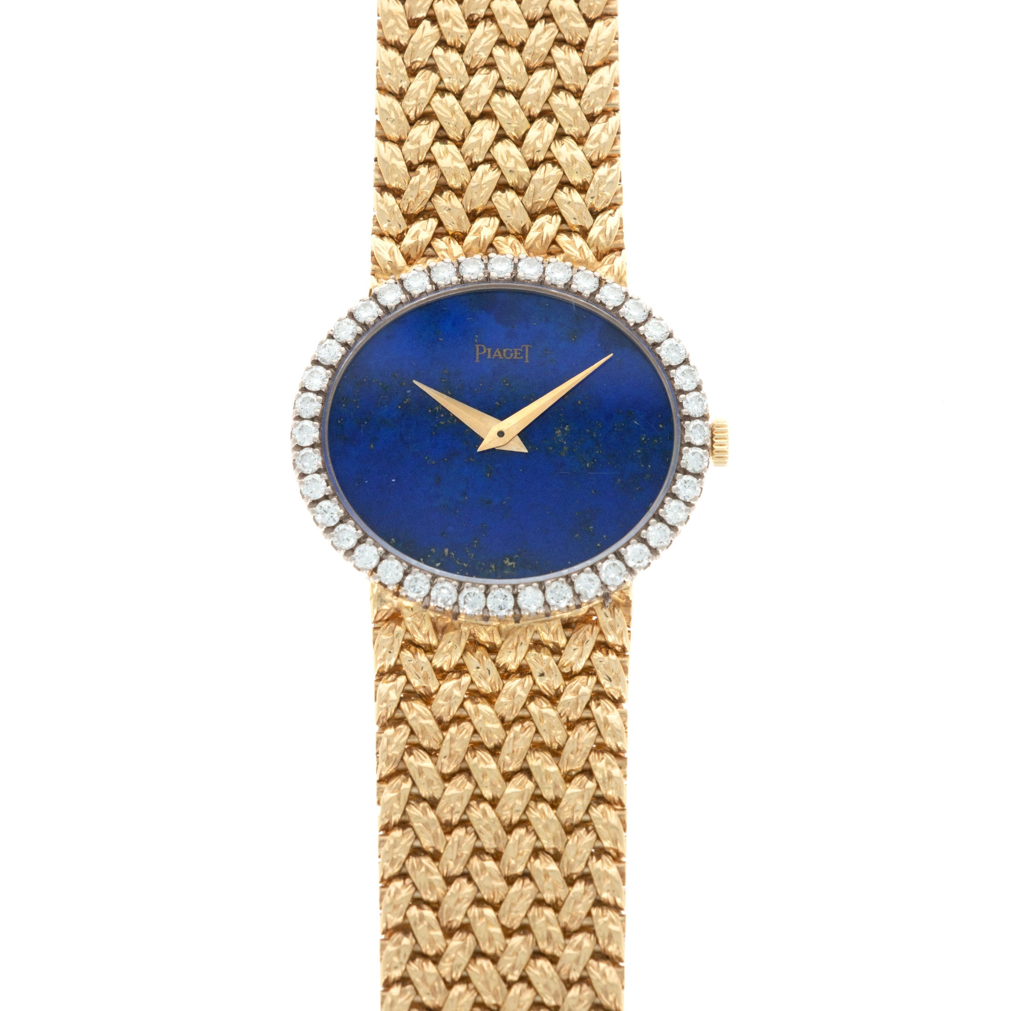 Piaget - Piaget Yellow Gold Lapis Diamond Watch, 1970s - The Keystone Watches