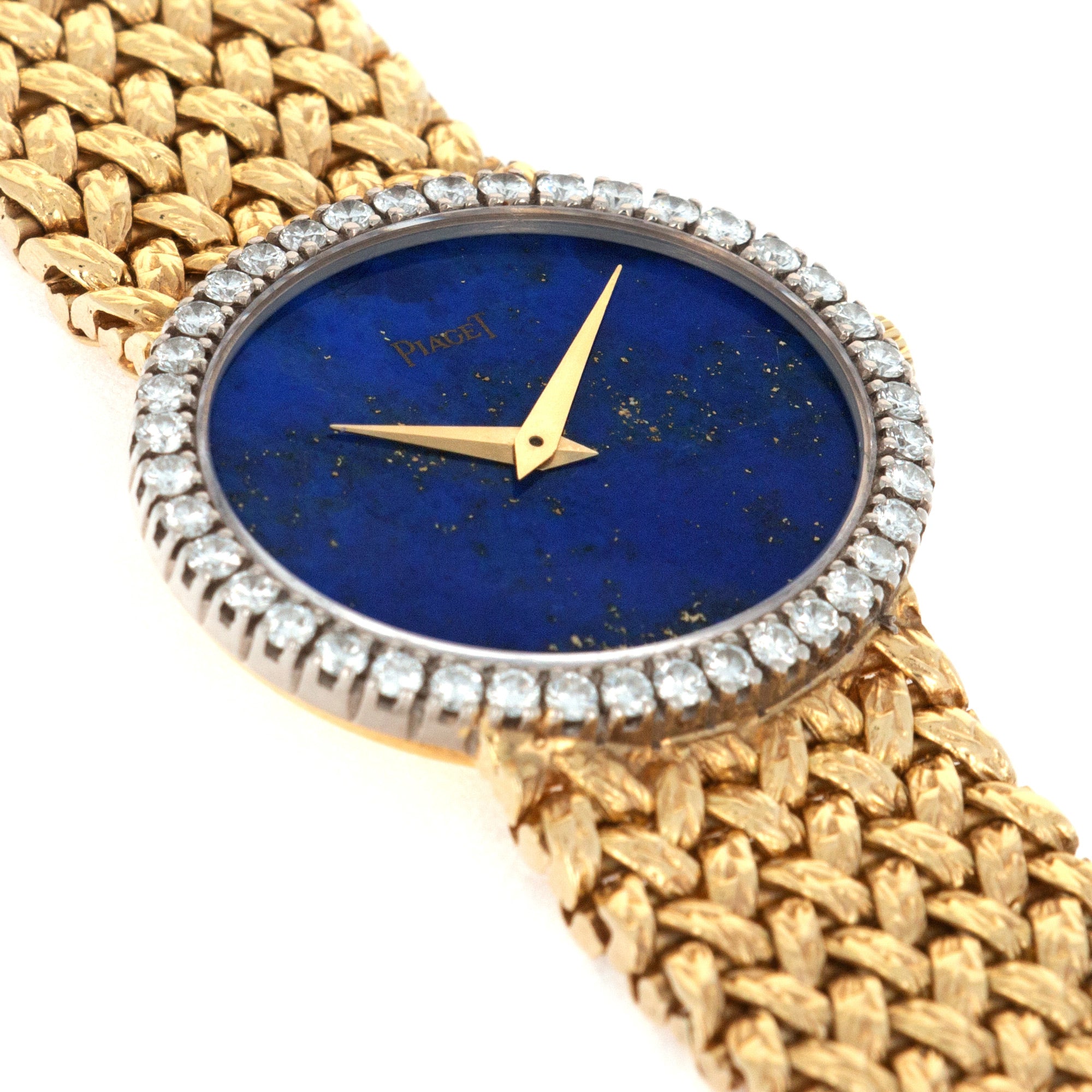 Piaget - Piaget Yellow Gold Lapis Diamond Watch, 1970s - The Keystone Watches