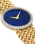 Piaget - Piaget Yellow Gold Lapis Diamond Watch, 1970s - The Keystone Watches
