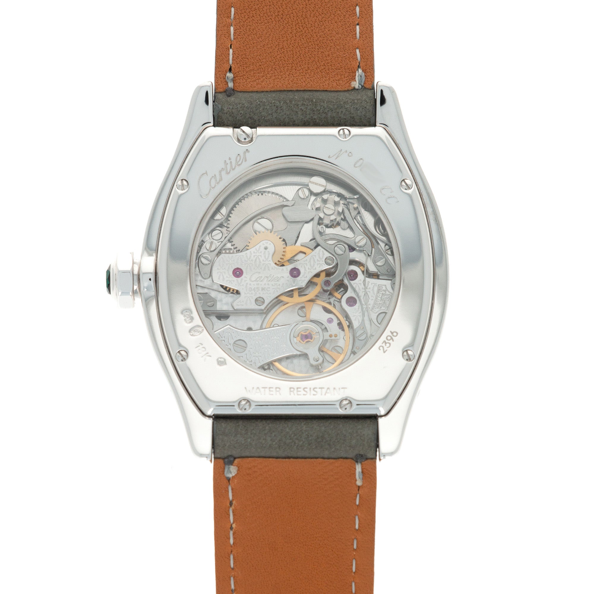 Cartier - Cartier White Gold Tortue Monopoussir Watch, Ref 2396 - The Keystone Watches