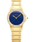 Cartier - Cartier Yellow Gold Santos Watch with Blue Dial - The Keystone Watches
