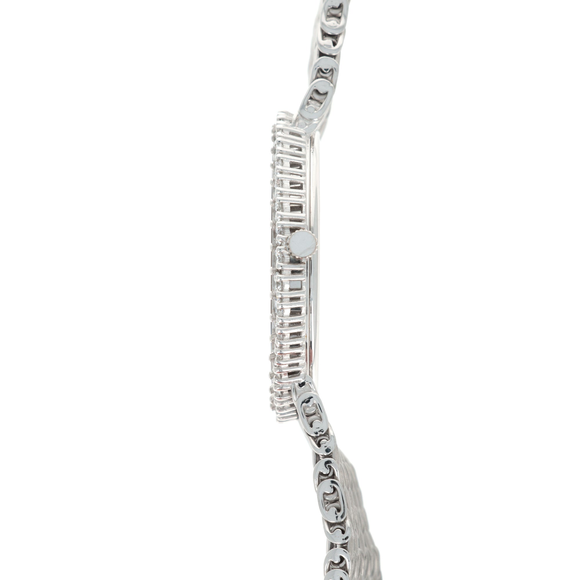 Audemars Piguet - Audemars Piguet White Gold Round Watch with Pave Diamond and Sapphire Dial - The Keystone Watches