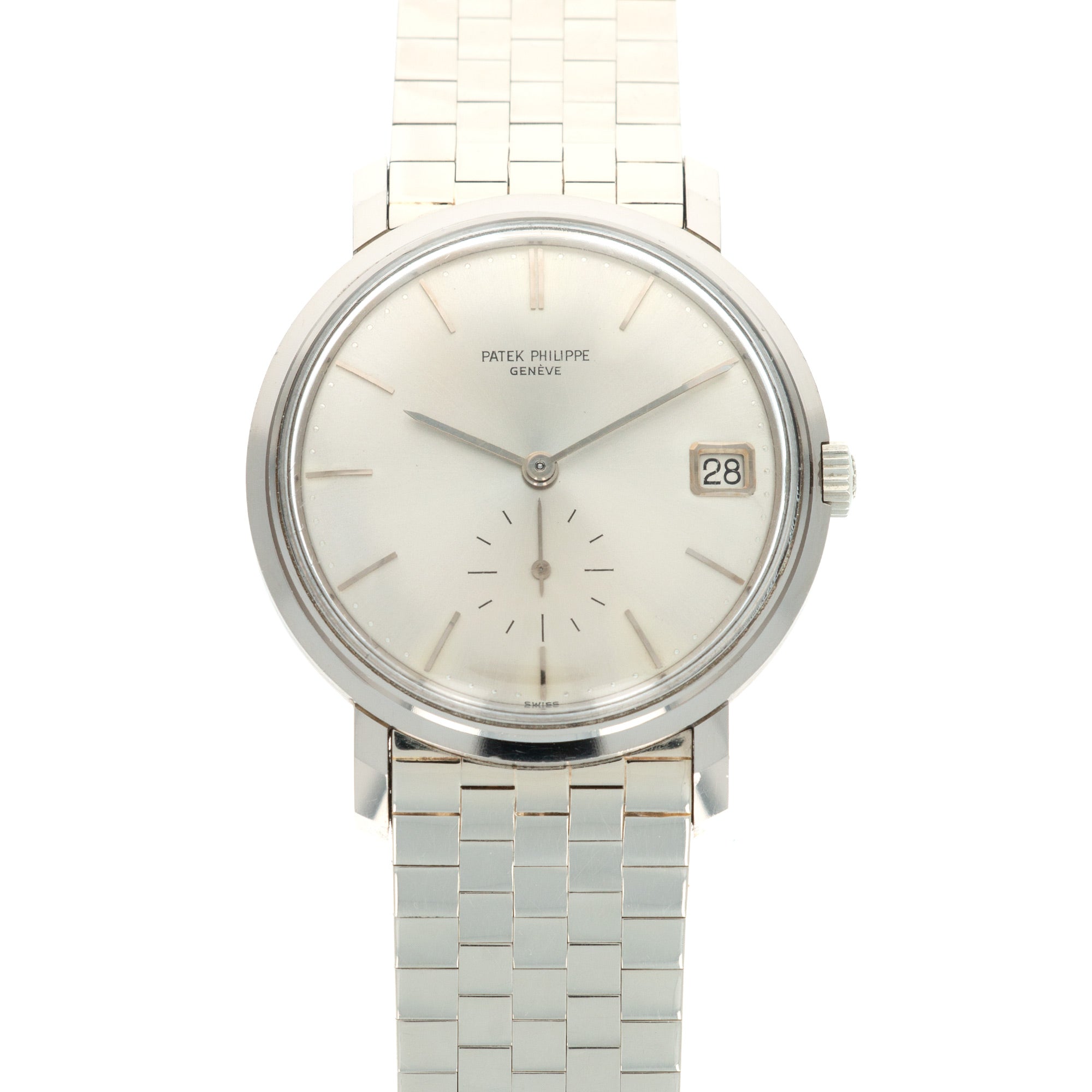 Patek Philippe - Patek Philippe White Gold Calatrava Ref. 3445 on White Gold Bracelet - The Keystone Watches