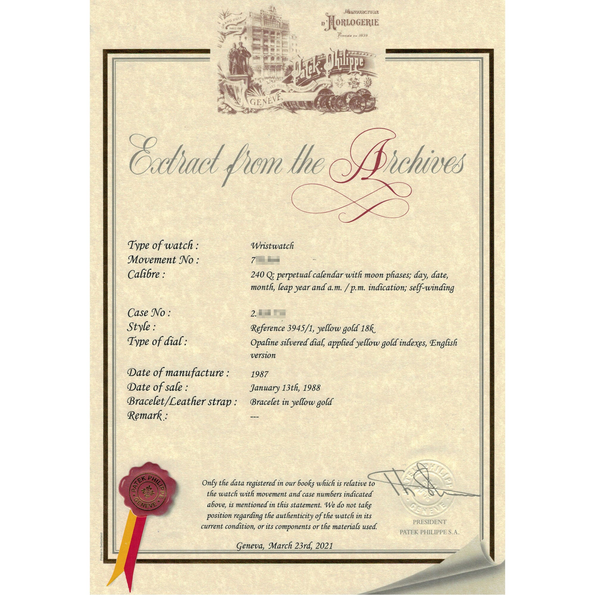 Patek Philippe - Patek Philippe Yellow Gold Perpetual Calendar Ref. 3945 - The Keystone Watches