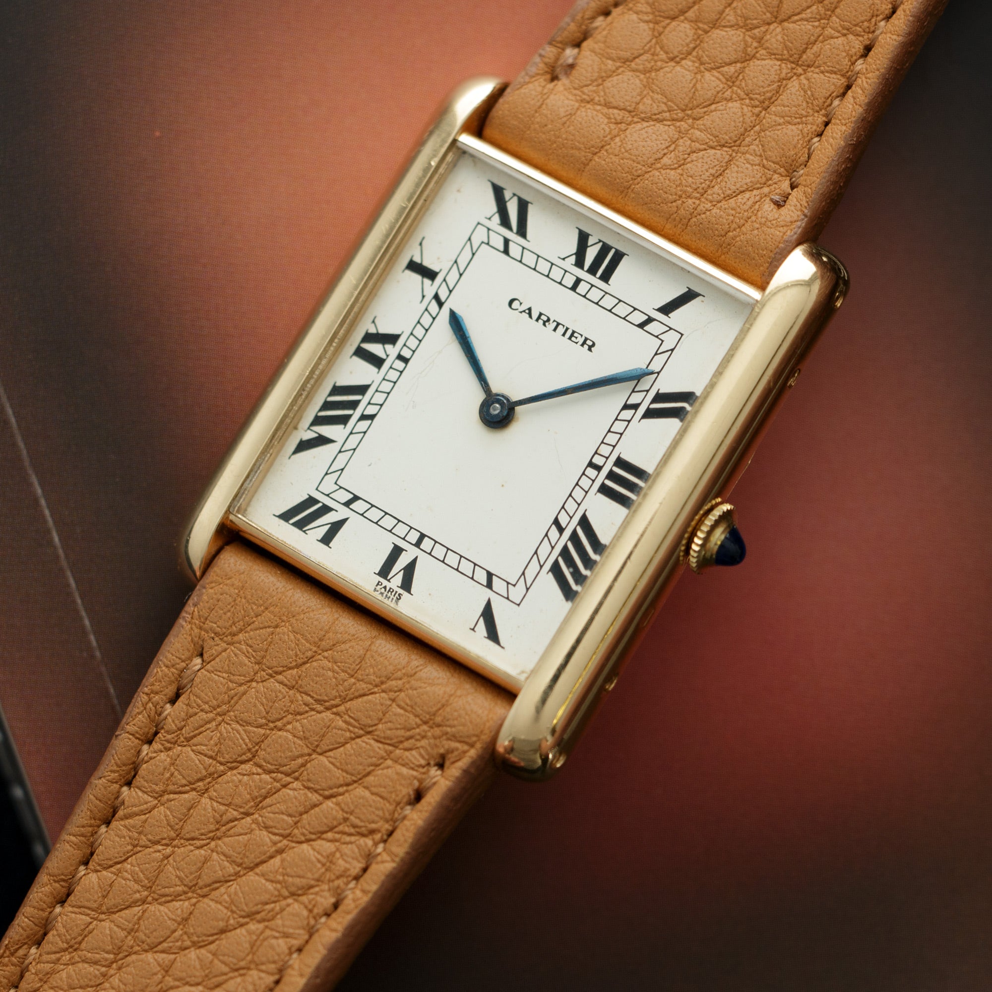 Wristwatch / DAMENARMBANDUHR, CARTIER TANK, 90er Jahre. Gelbgold 750. 1994
