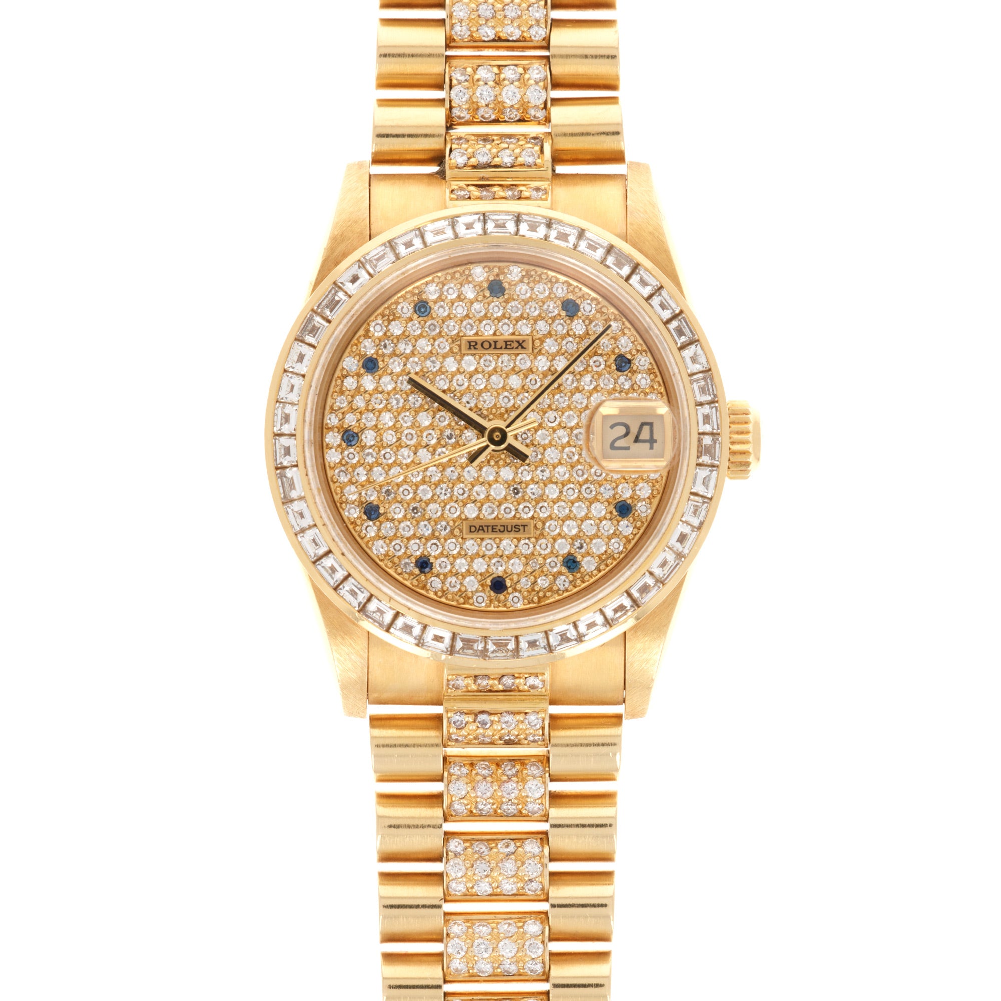 Rolex - Rolex Datejust Ref. 68058 with Pave Diamond and Sapphire Dial - The Keystone Watches