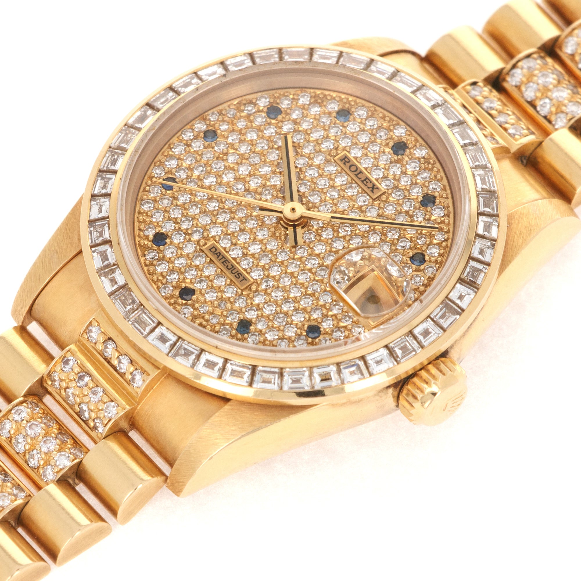 Rolex - Rolex Datejust Ref. 68058 with Pave Diamond and Sapphire Dial - The Keystone Watches