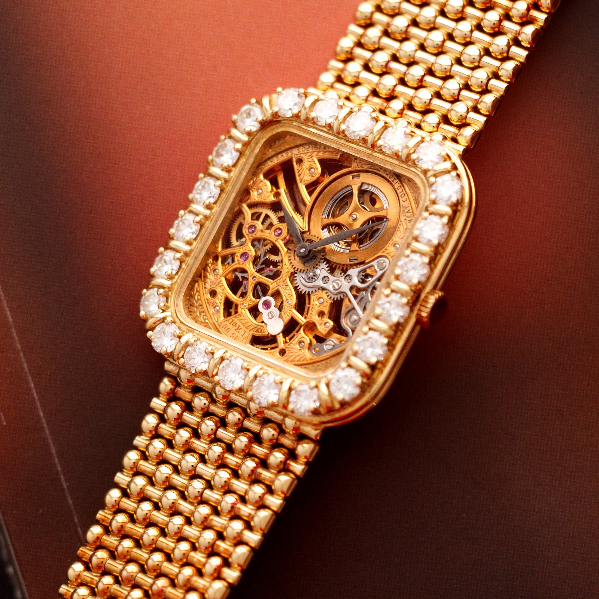 Audemars Piguet - Audemars Piguet Yellow Gold Skeletonized Diamond Watch - The Keystone Watches