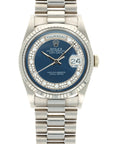 Rolex - Rolex Day-Date White Gold Ref. 18239 with Blue Diamond Dial and Original Papers - The Keystone Watches