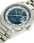 Rolex - Rolex Day-Date White Gold Ref. 18239 with Blue Diamond Dial and Original Papers - The Keystone Watches