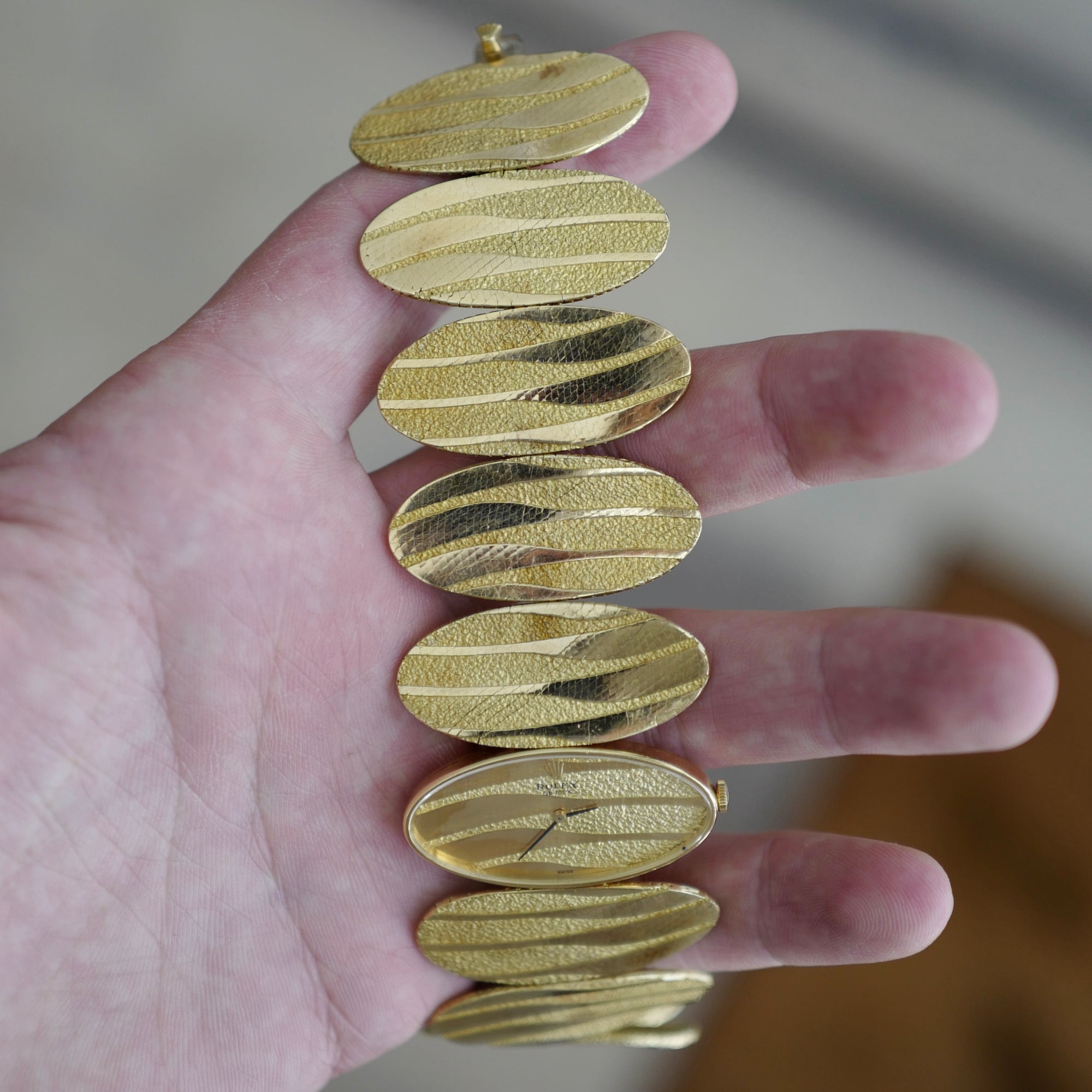 Rolex - Rolex Yellow Gold Optical Bracelet Watch by George LEnfant - The Keystone Watches