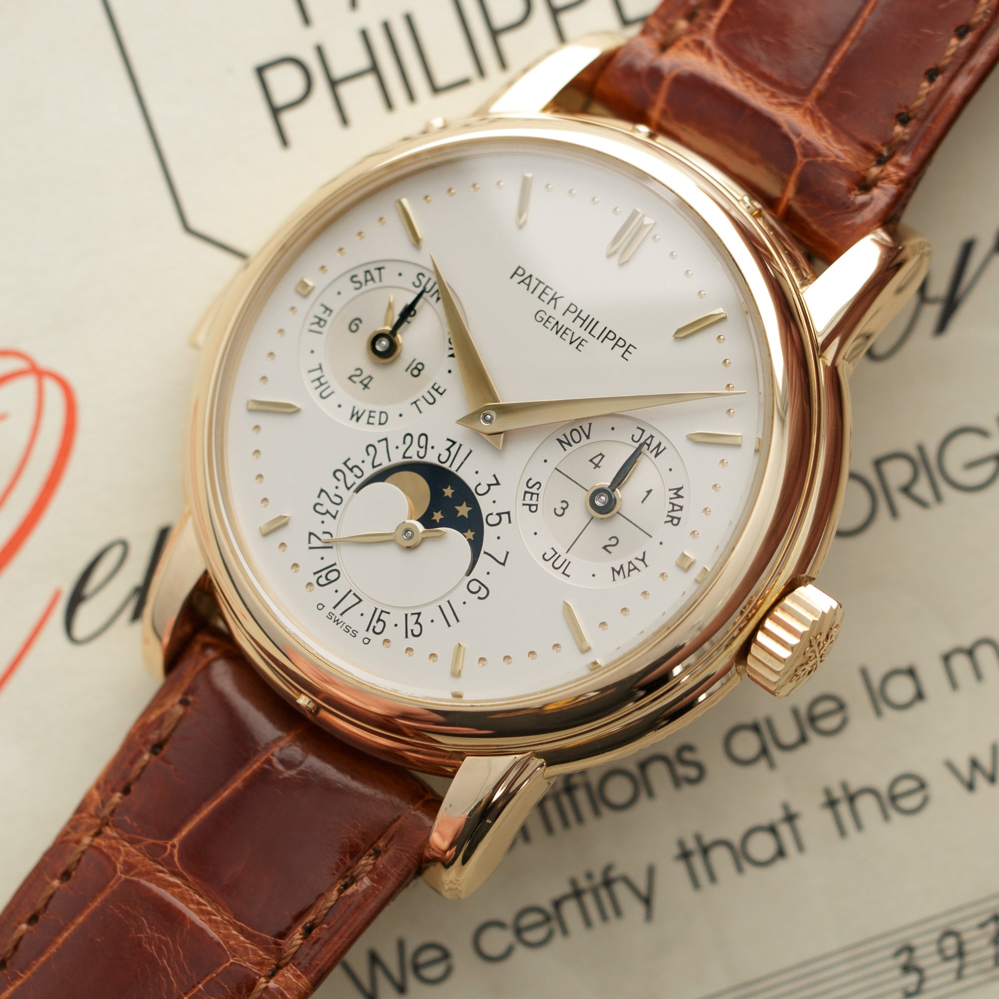Patek Philippe - Patek Philippe Yellow Gold Perpetual Calendar Minute Repeater Watch Ref. 3974 - The Keystone Watches