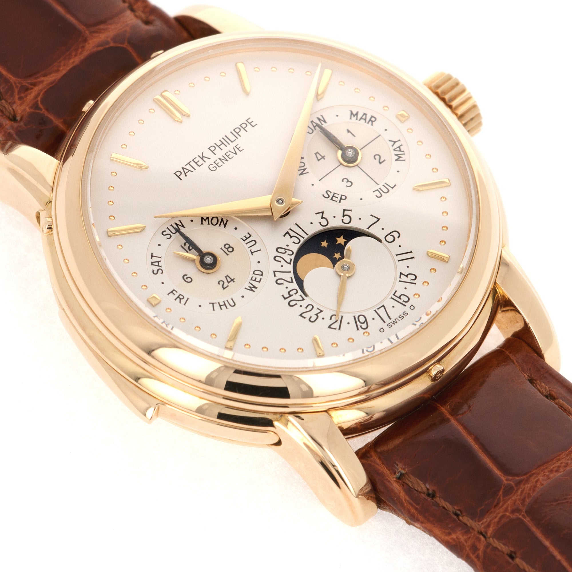 Patek Philippe - Patek Philippe Yellow Gold Perpetual Calendar Minute Repeater Watch Ref. 3974 - The Keystone Watches
