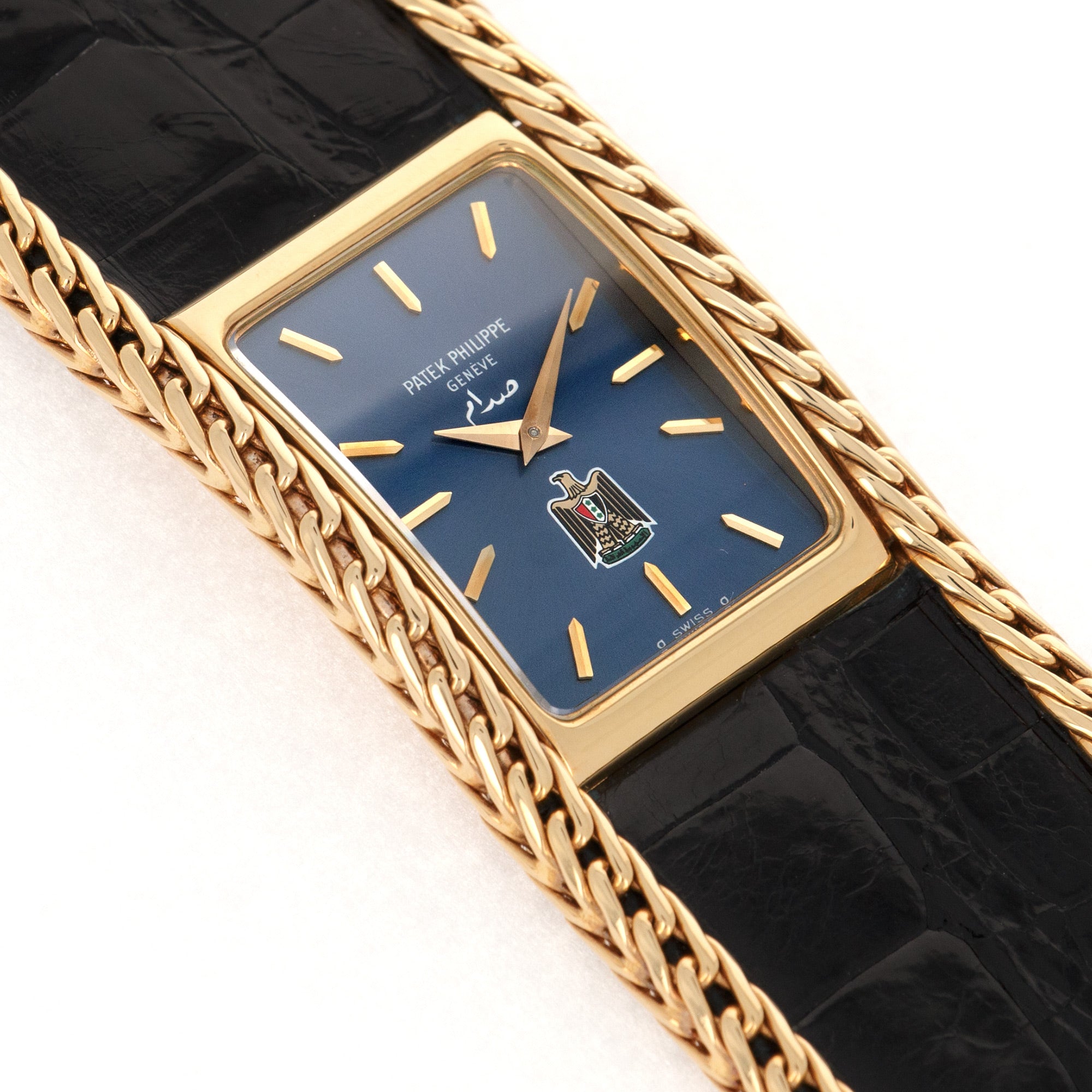 Patek Philippe - Patek Philippe Yellow Gold Bracelet Watch Ref. 4241 with Iraqi Coat of Arms - The Keystone Watches