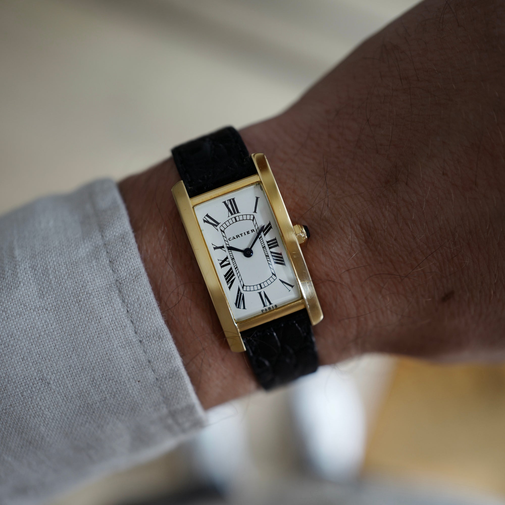 Cartier - Cartier Yellow Gold Tank Cintree - The Keystone Watches