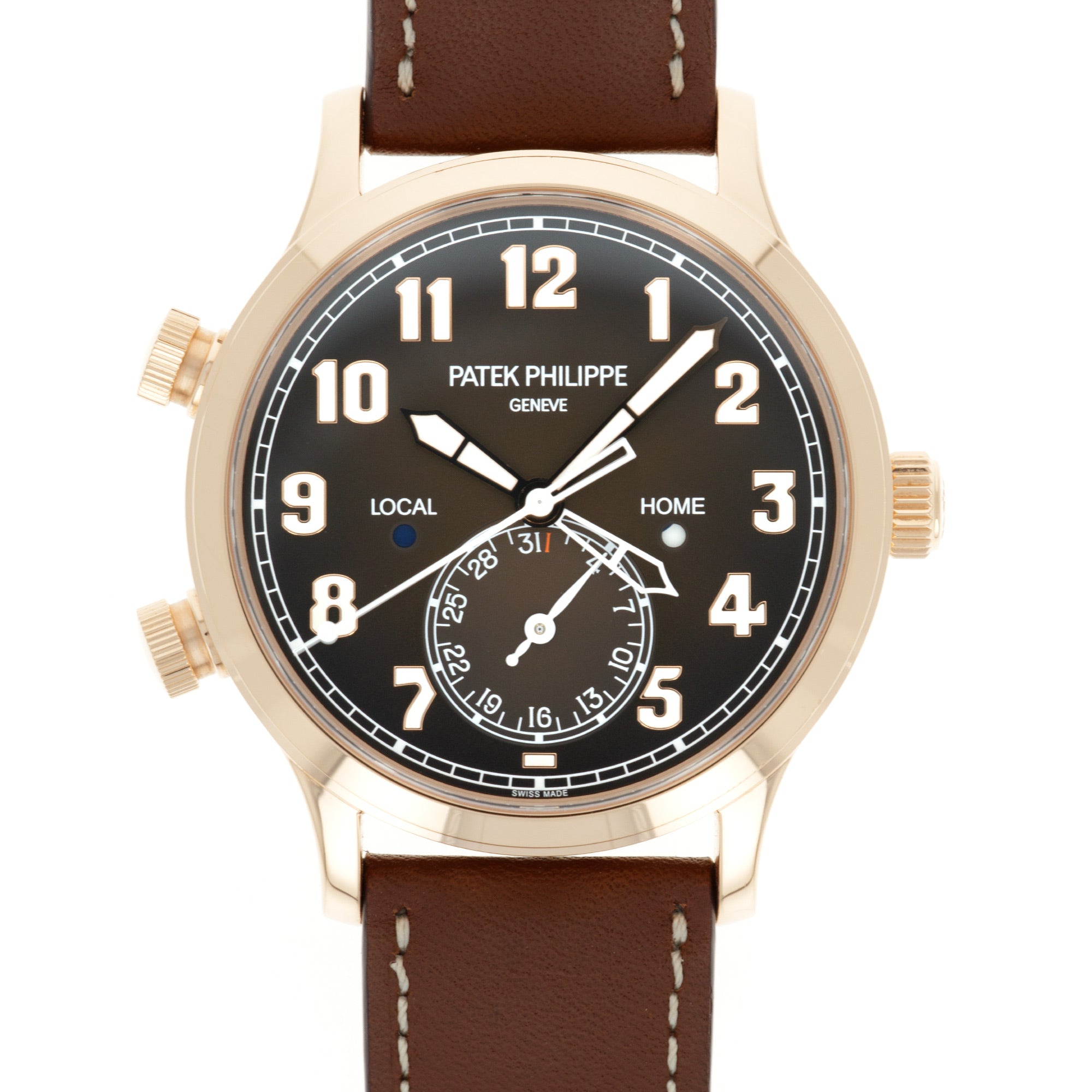 Patek Philippe - Patek Philippe Rose Gold Calatrava Pilot Travel Time Ref. 5524 - The Keystone Watches