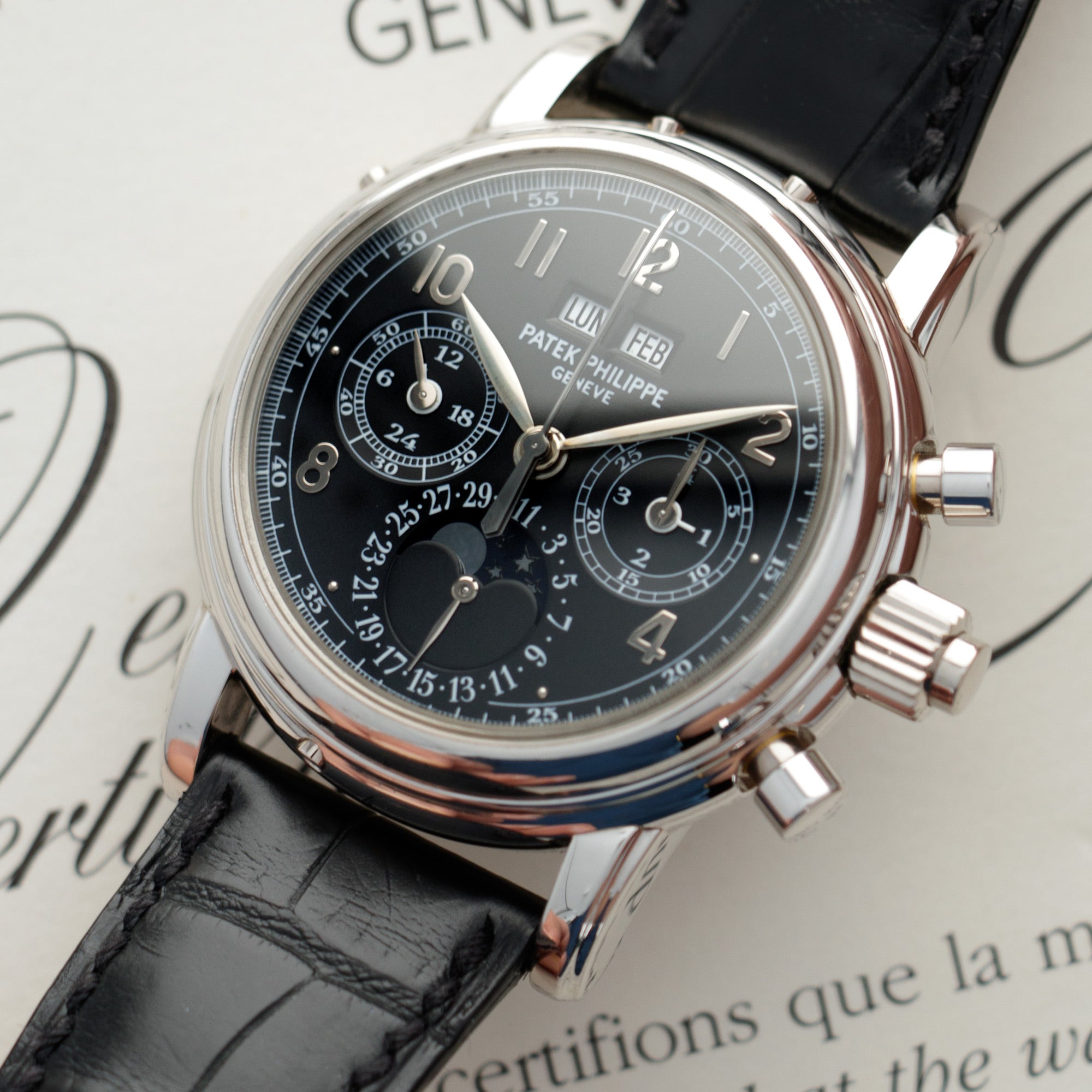 Patek Philippe - Patek Philippe Platinum Perpetual Calendar Split Seconds Chrono Ref. 5004 - The Keystone Watches