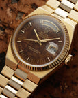 Rolex - Rolex Yellow Gold Day-Date Oysterquartz Ref. 19018 with Wood Dial - The Keystone Watches