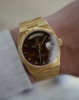 Rolex - Rolex Yellow Gold Day-Date Oysterquartz Ref. 19018 with Wood Dial - The Keystone Watches