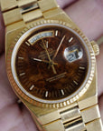 Rolex - Rolex Yellow Gold Day-Date Oysterquartz Ref. 19018 with Wood Dial - The Keystone Watches