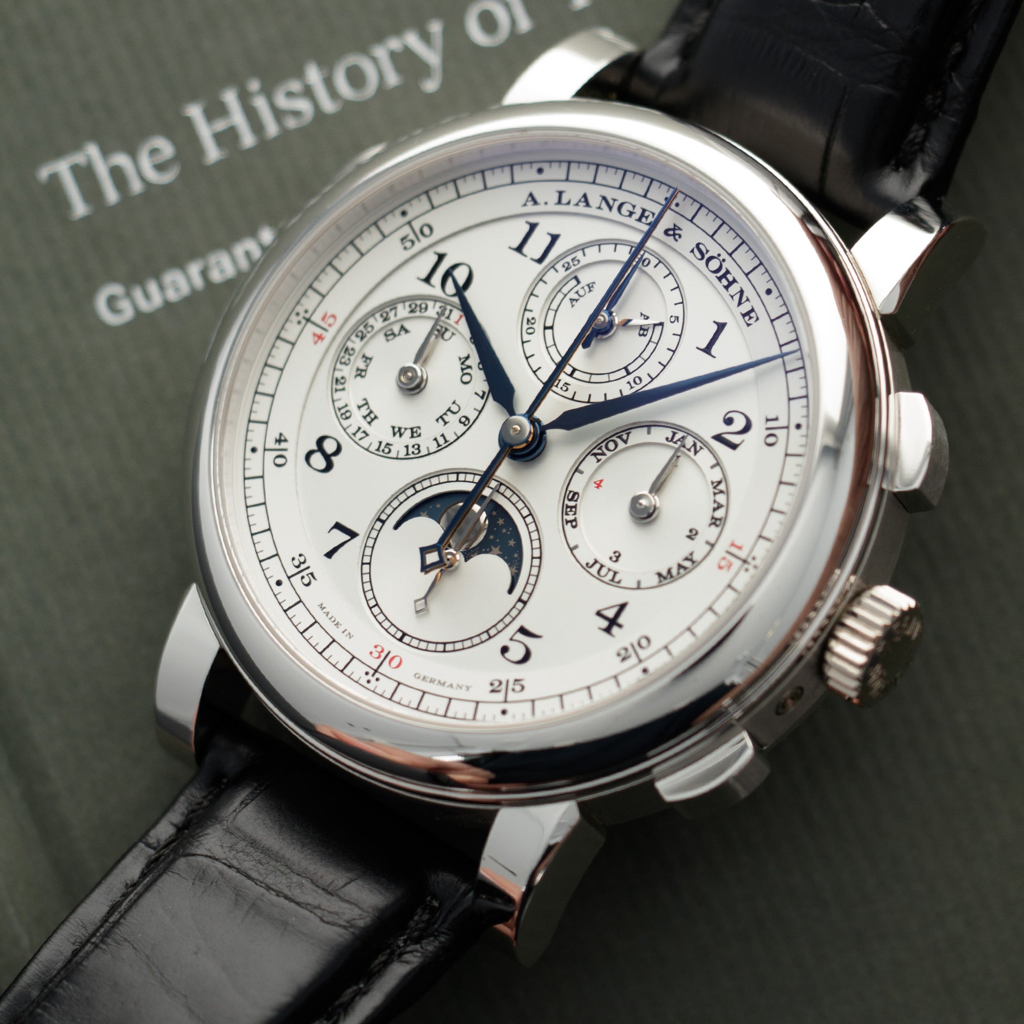 A. Lange &amp; Sohne - A. Lange &amp; Sohne Platinum Rattrapante Perpetual Calendar Ref. 421.025 - The Keystone Watches
