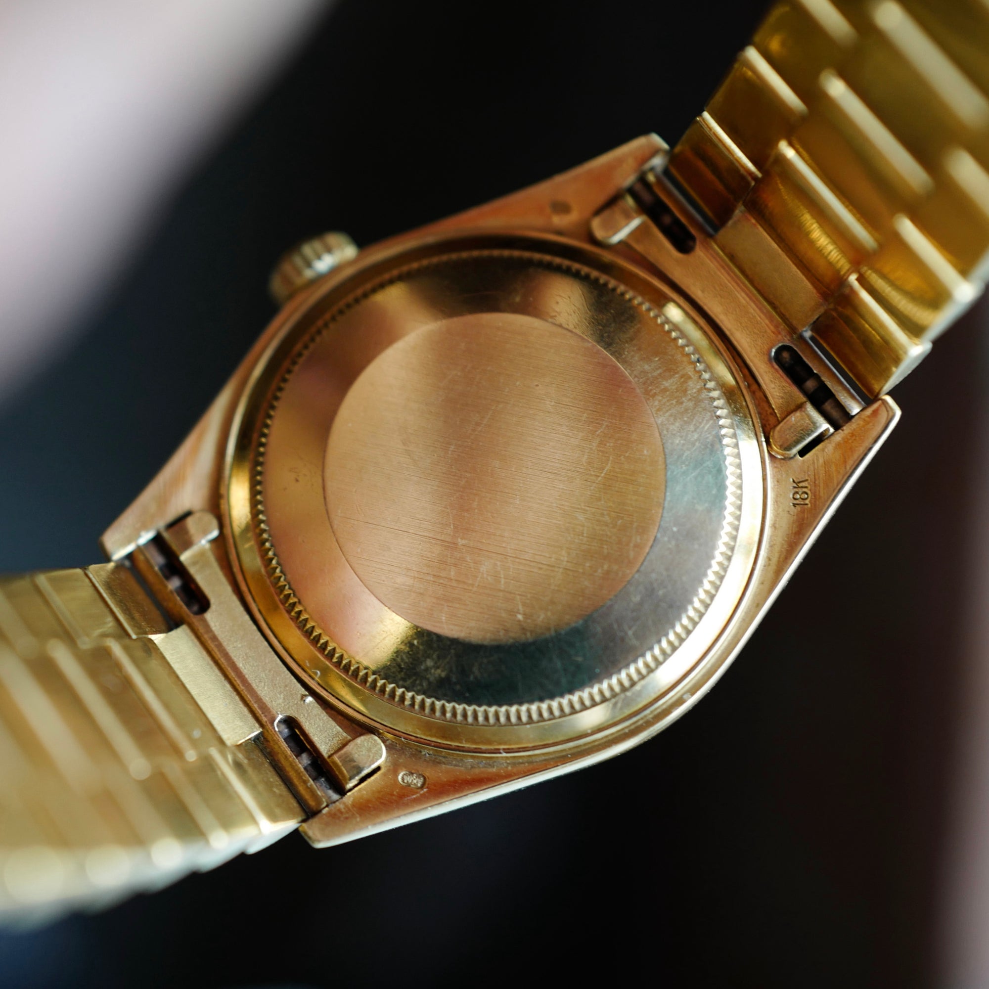 Rolex - Rolex Yellow Gold Day-Date Ref. 18038 with Blue Vignette Dial - The Keystone Watches