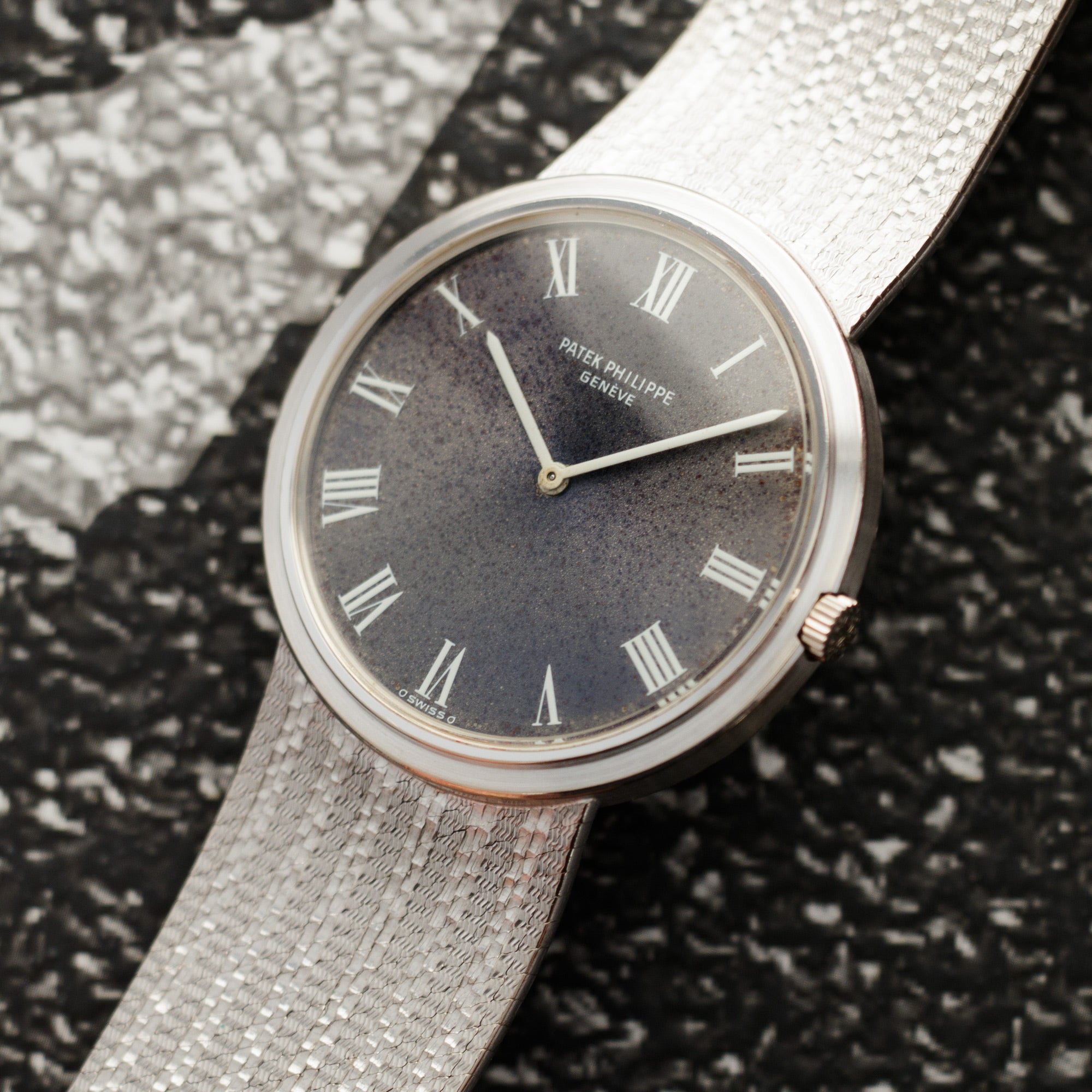 Patek Philippe - Patek Philippe White Gold Auto Ref. 3591 with Box and Papers - The Keystone Watches