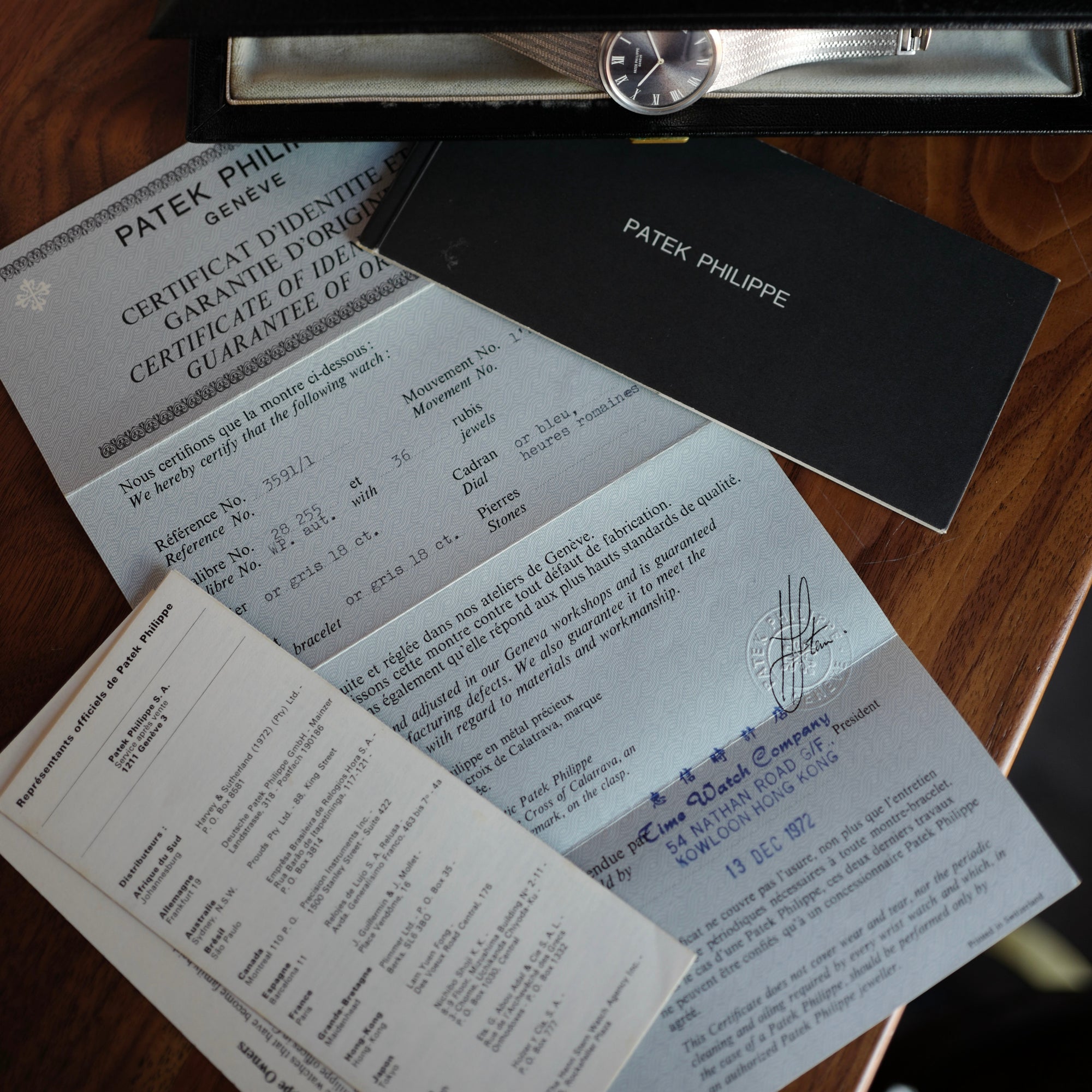 Patek Philippe - Patek Philippe White Gold Auto Ref. 3591 with Box and Papers - The Keystone Watches