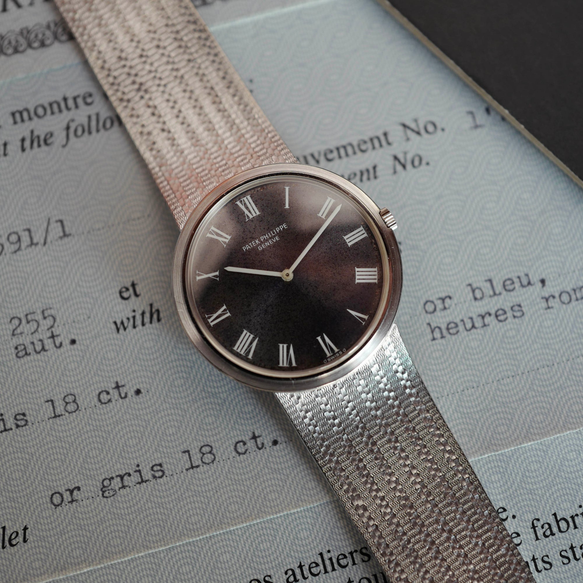 Patek Philippe - Patek Philippe White Gold Auto Ref. 3591 with Box and Papers - The Keystone Watches