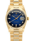 Rolex - Rolex Yellow Gold Day-Date Ref. 18238 with Blue Vignette Dial - The Keystone Watches