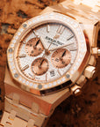 Audemars Piguet - Audemars Piguet Rose Gold Royal Oak Chrono Diamond Watch Ref. 26315 - The Keystone Watches