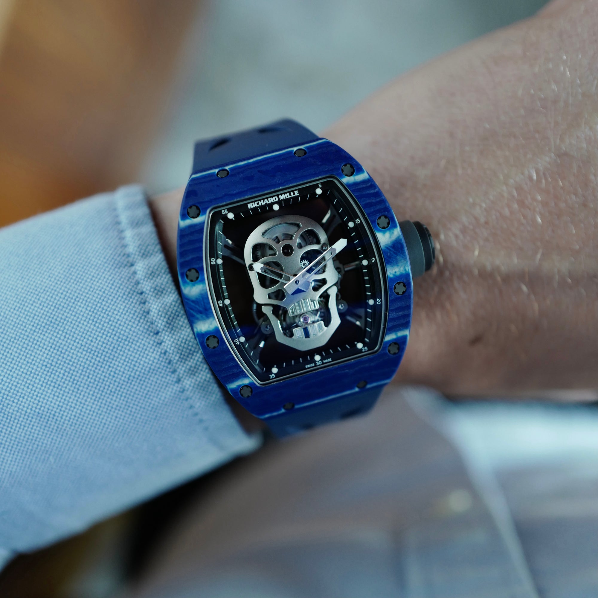 Richard Mille - Richard Mille Blue Skull Tourbillon RM52-01 - The Keystone Watches