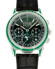 Patek Philippe - Patek Philippe Platinum and Emerald Perpetual Calendar Chronograph Watch Ref. 5271 - The Keystone Watches
