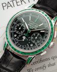 Patek Philippe - Patek Philippe Platinum and Emerald Perpetual Calendar Chronograph Watch Ref. 5271 - The Keystone Watches