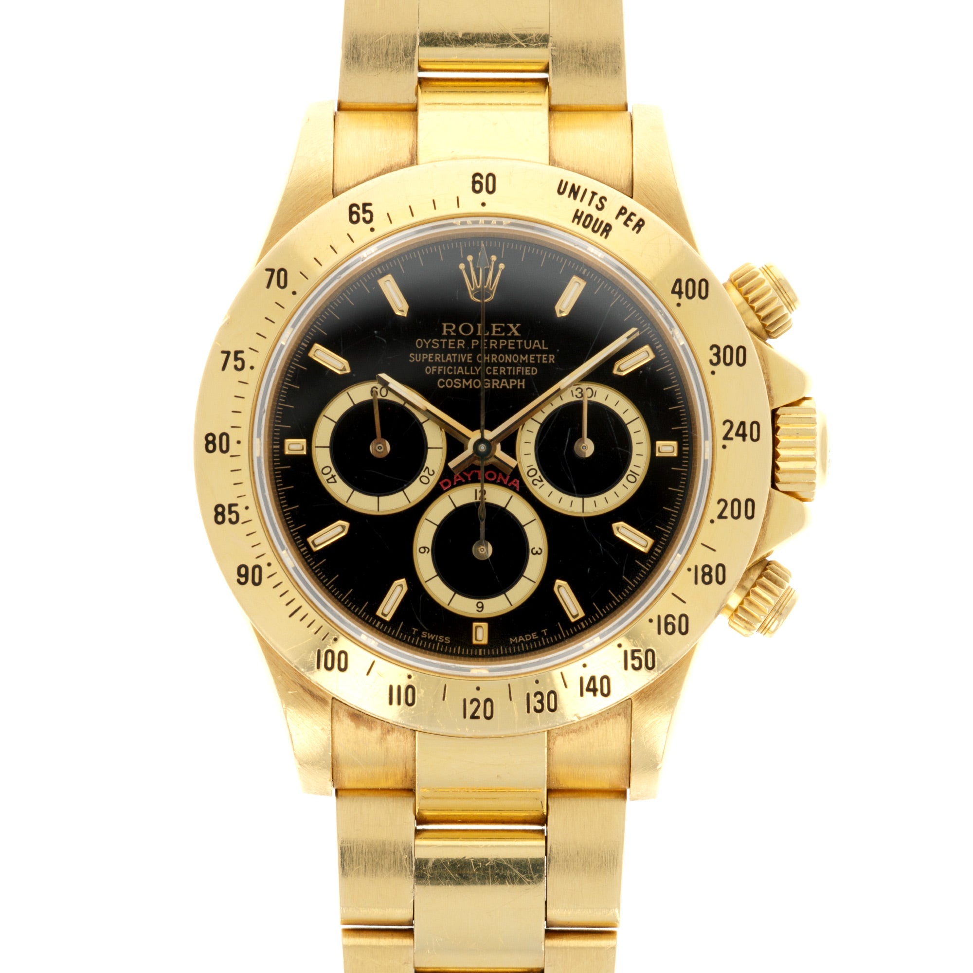 Rolex Yellow Gold Cosmograph Daytona Zenith Watch 16528 from 1991