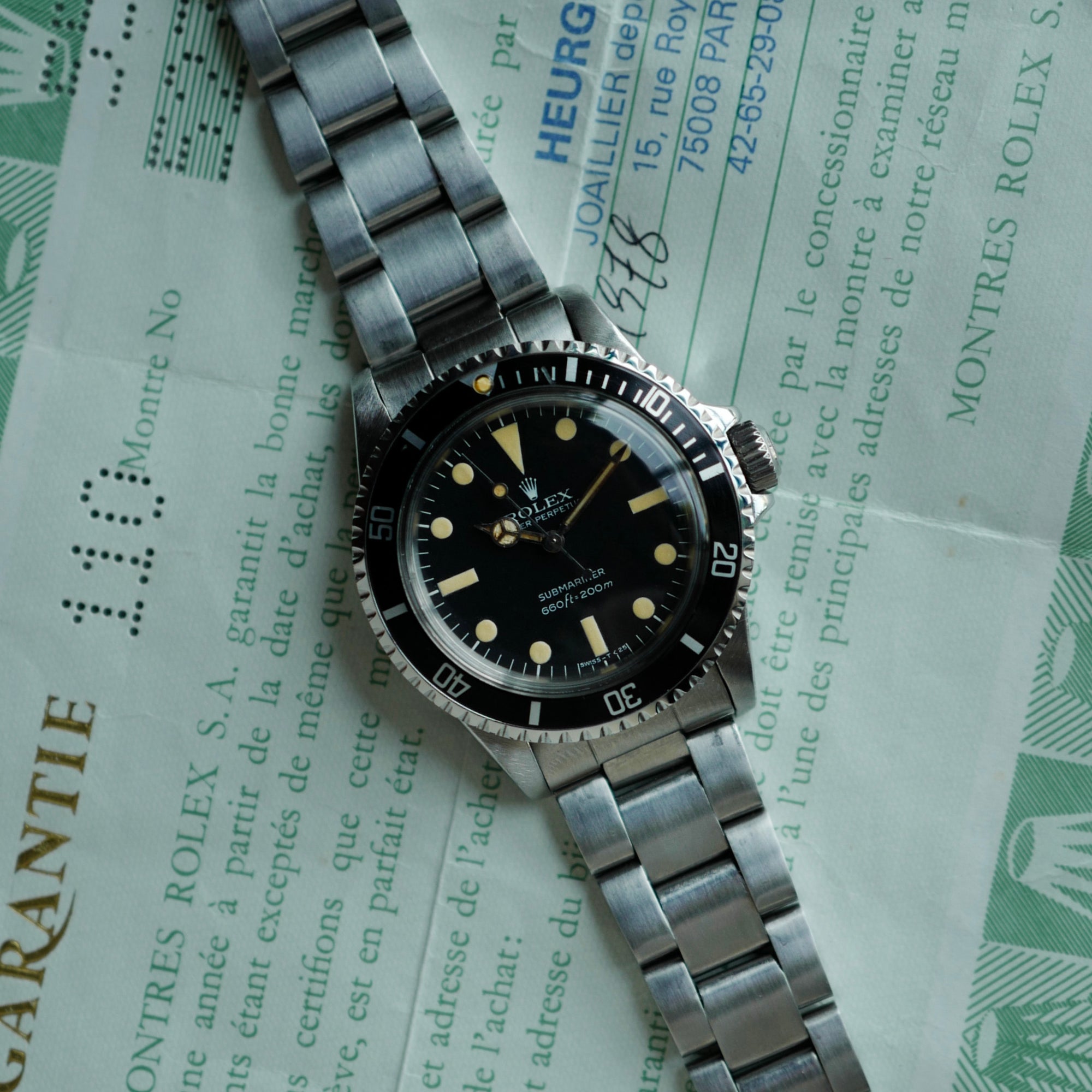 Rolex - Rolex Steel Maxi Dial Submariner Ref. 5513 with Original Warranty - The Keystone Watches